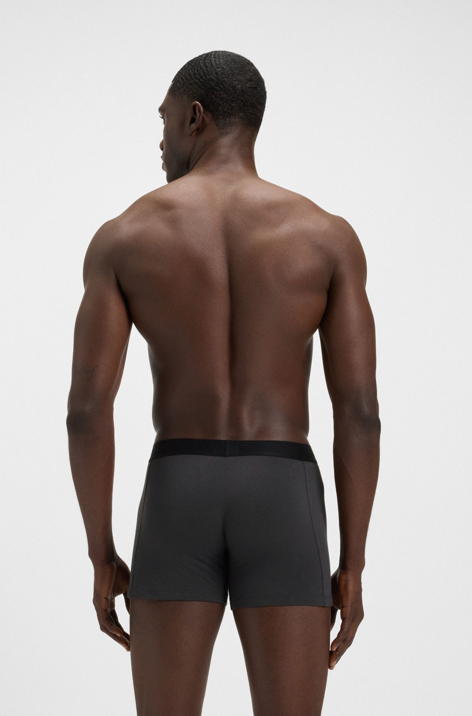 BOSS - Bộ 3 quần lót boxer cotton co giãn có logo