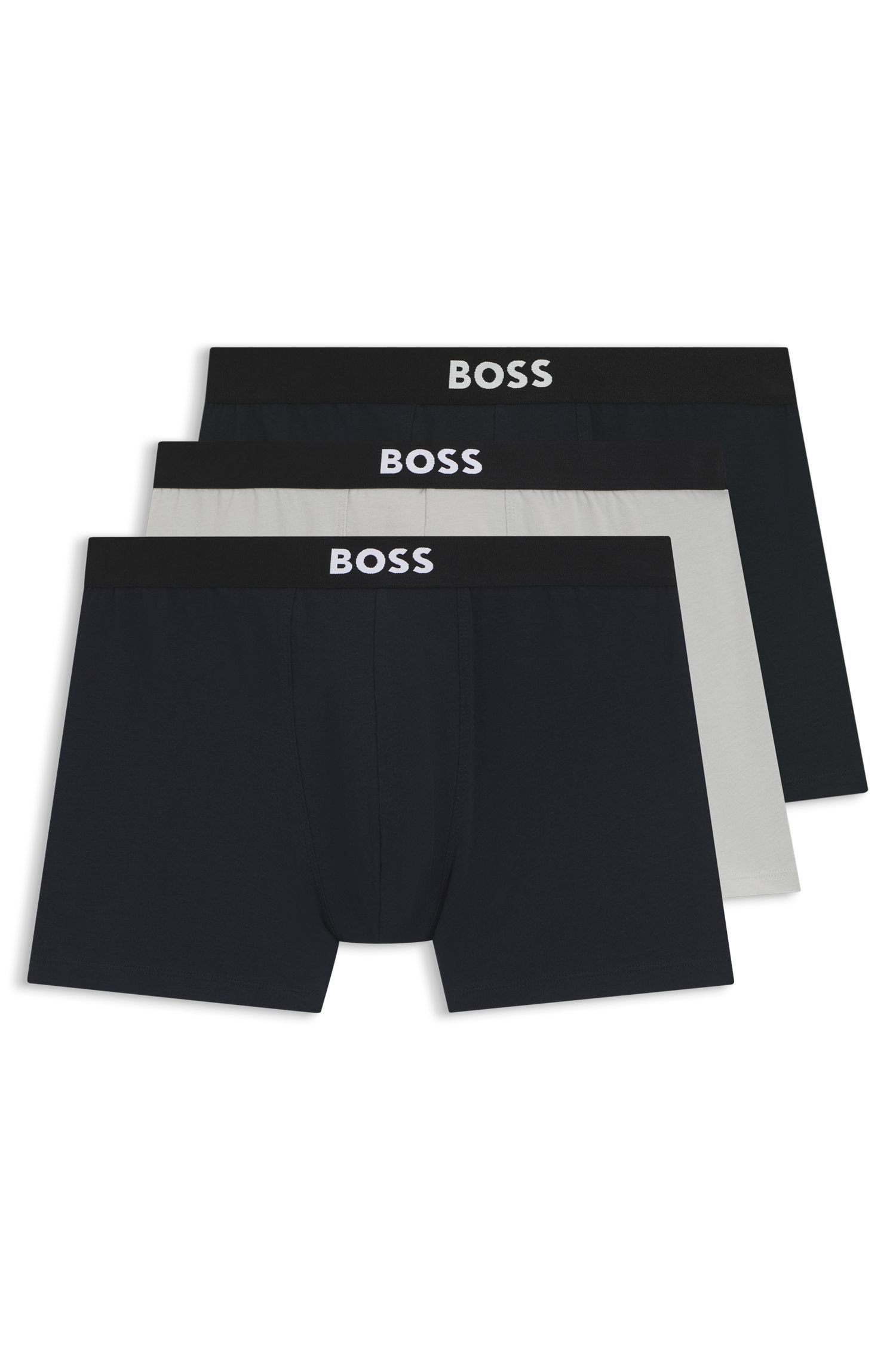 BOSS - Bộ 3 quần lót boxer cotton co giãn có logo