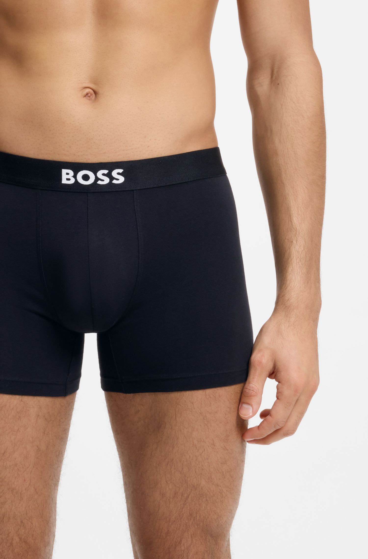 BOSS - Bộ 3 quần lót boxer cotton co giãn có logo