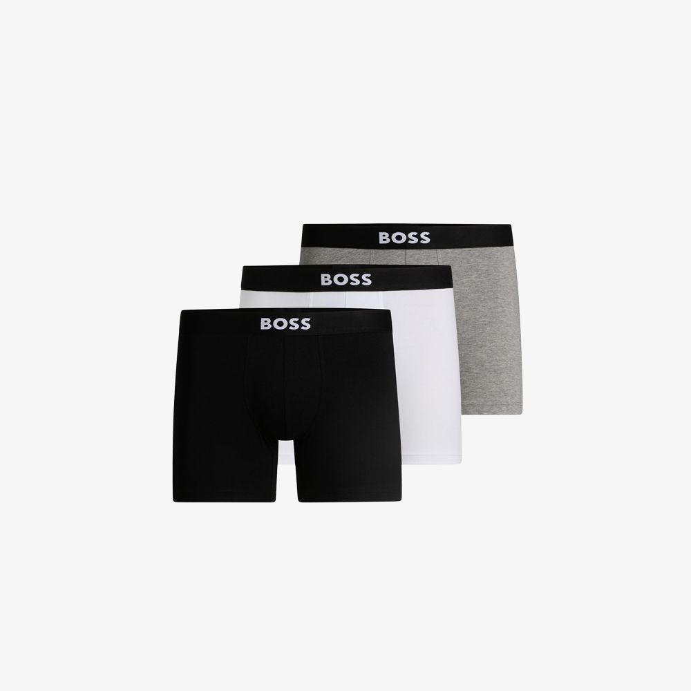 BOSS - Bộ 3 quần lót boxer cotton co giãn có logo