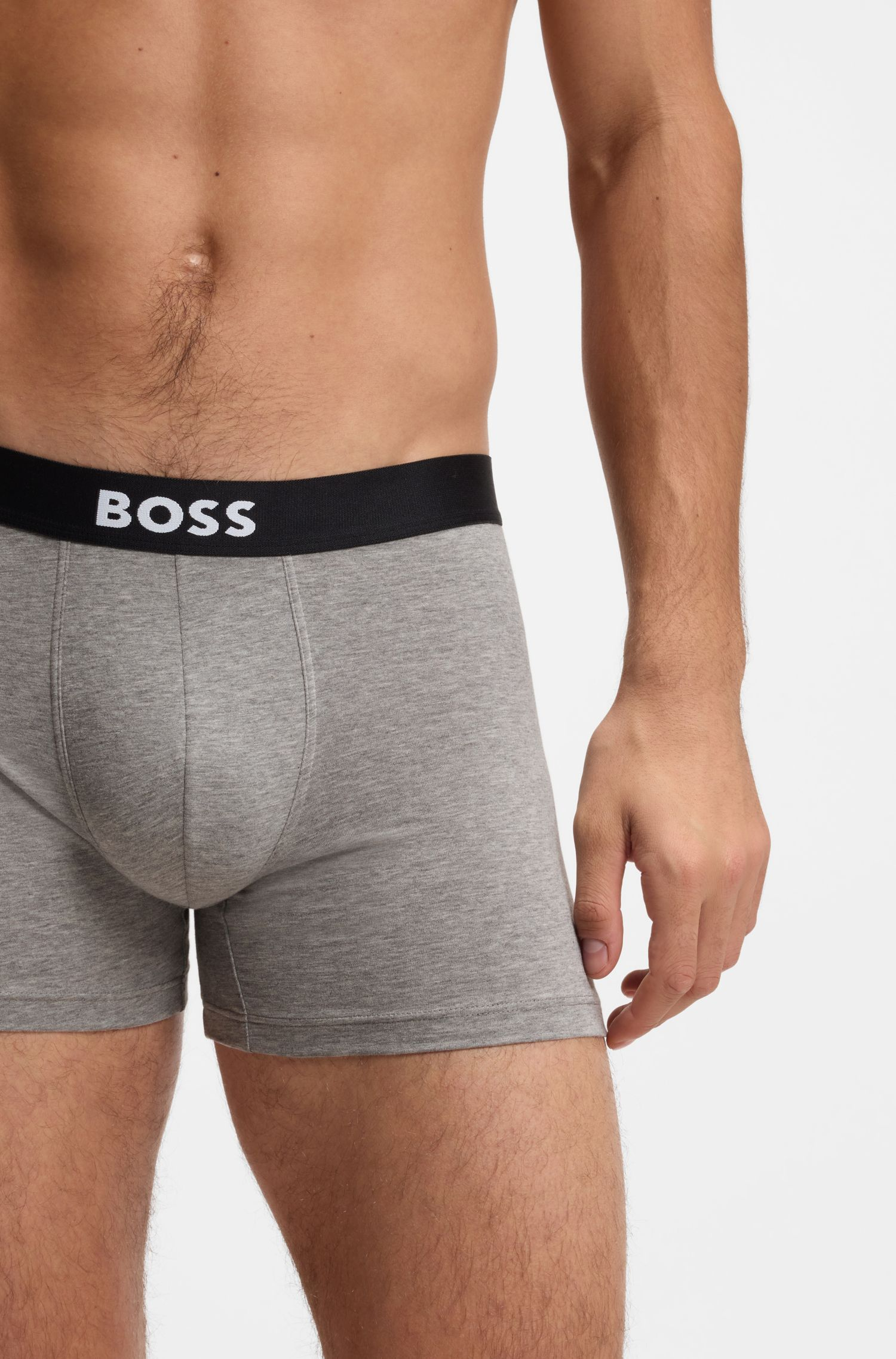 BOSS - Bộ 3 quần lót boxer cotton co giãn có logo