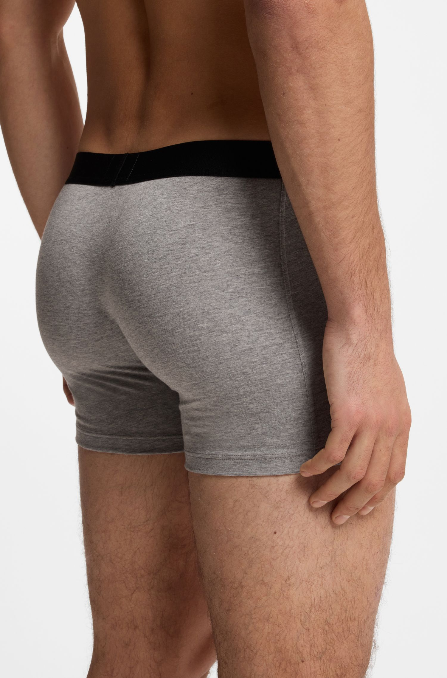 BOSS - Bộ 3 quần lót boxer cotton co giãn có logo