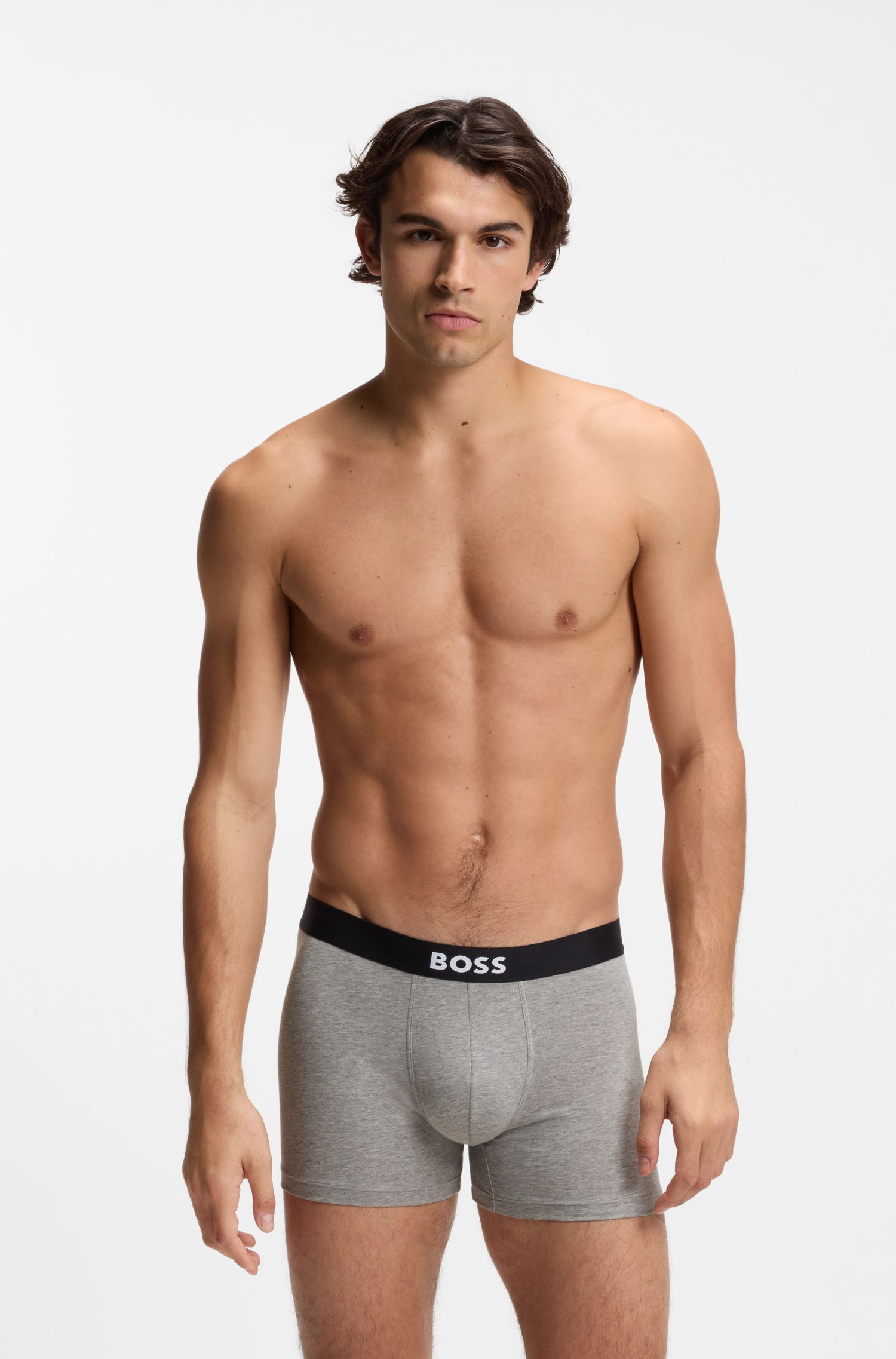 BOSS - Bộ 3 quần lót boxer cotton co giãn có logo