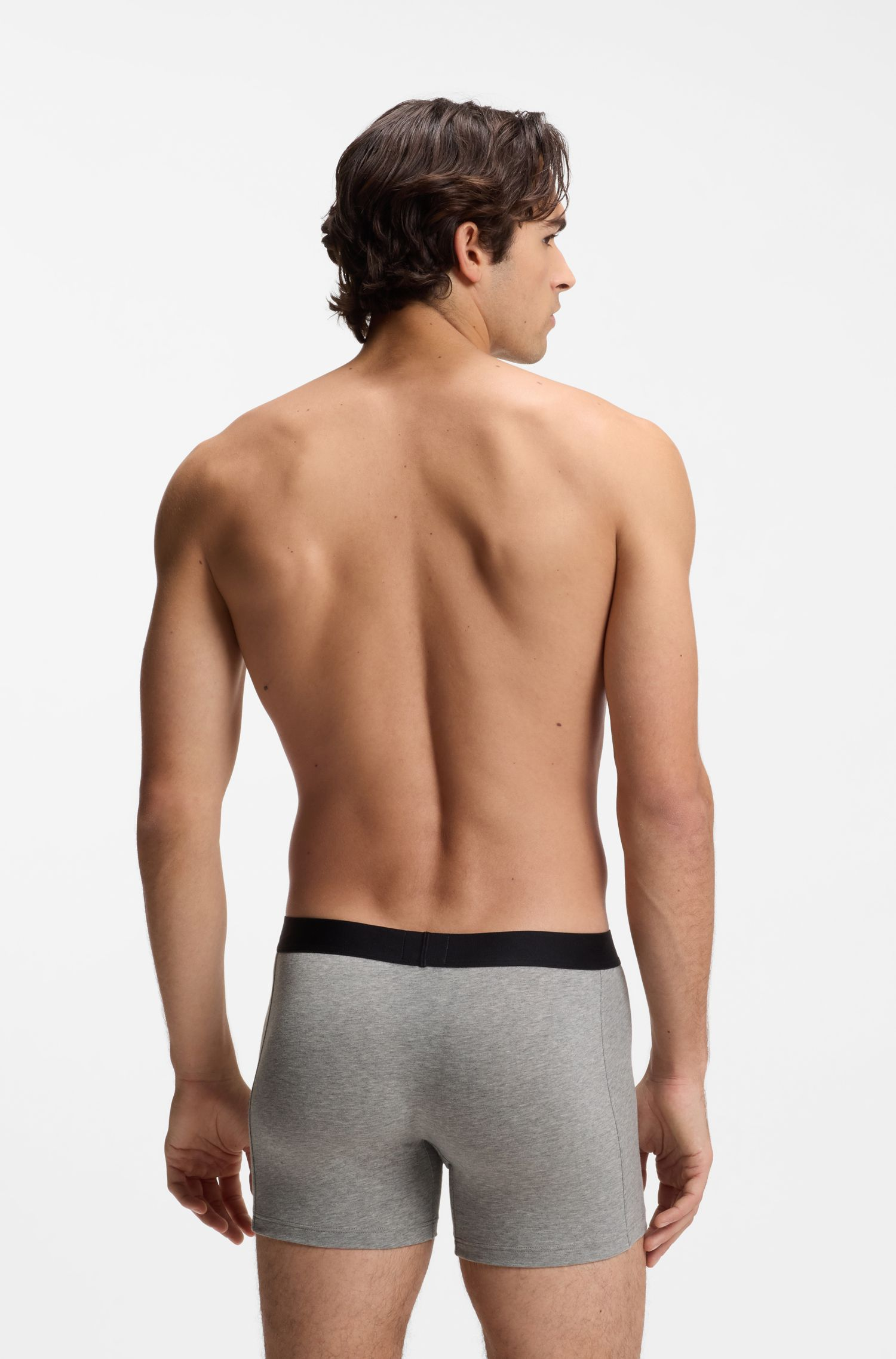 BOSS - Bộ 3 quần lót boxer cotton co giãn có logo