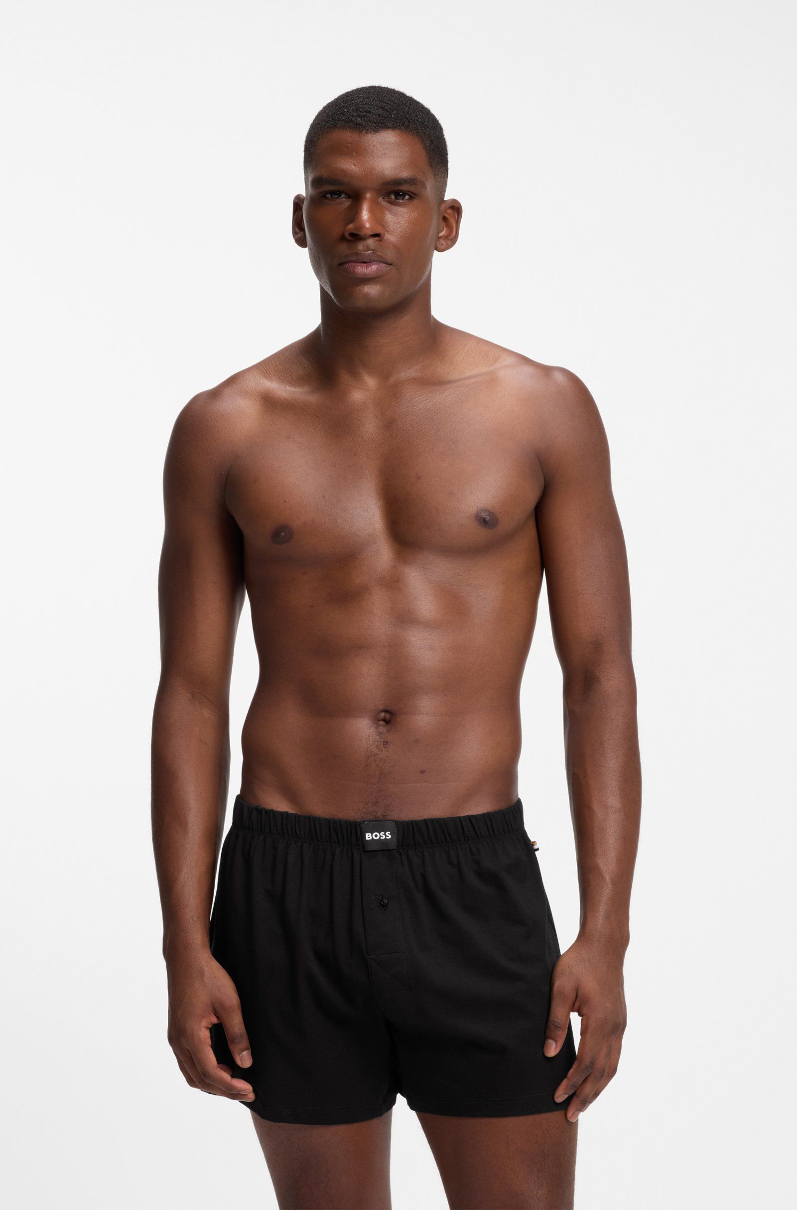 Bộ hai quần đùi boxer cotton co giãn