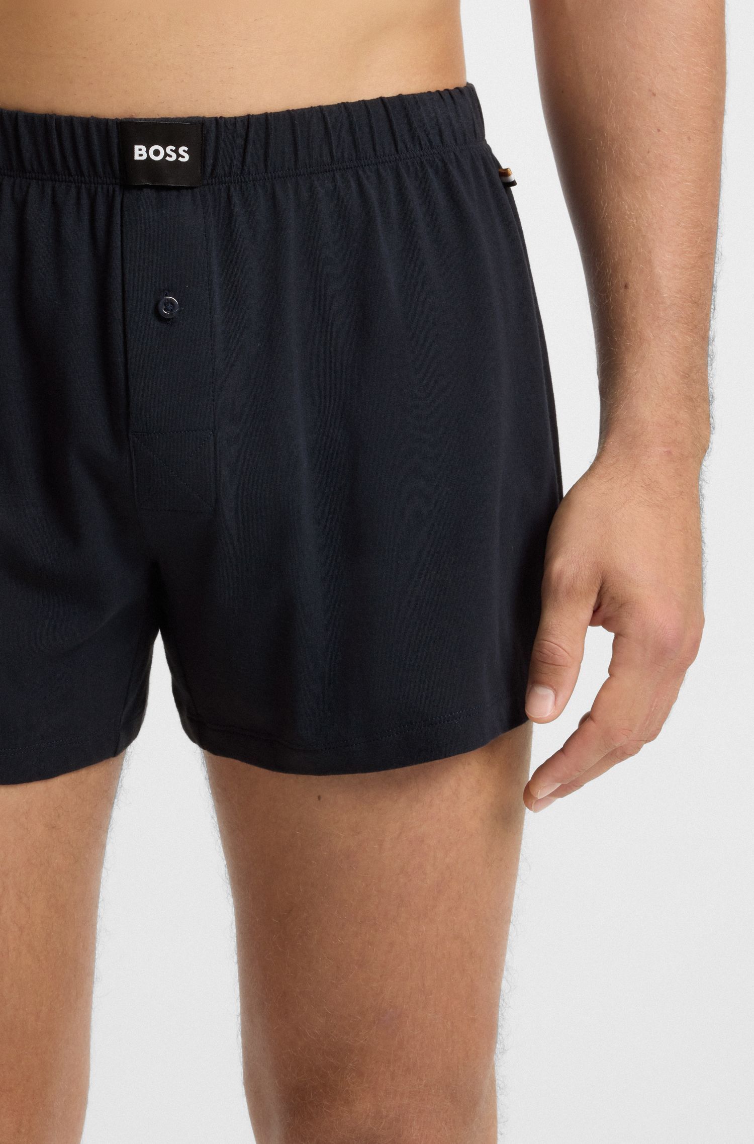 BOSS - Bộ hai quần đùi boxer cotton co giãn
