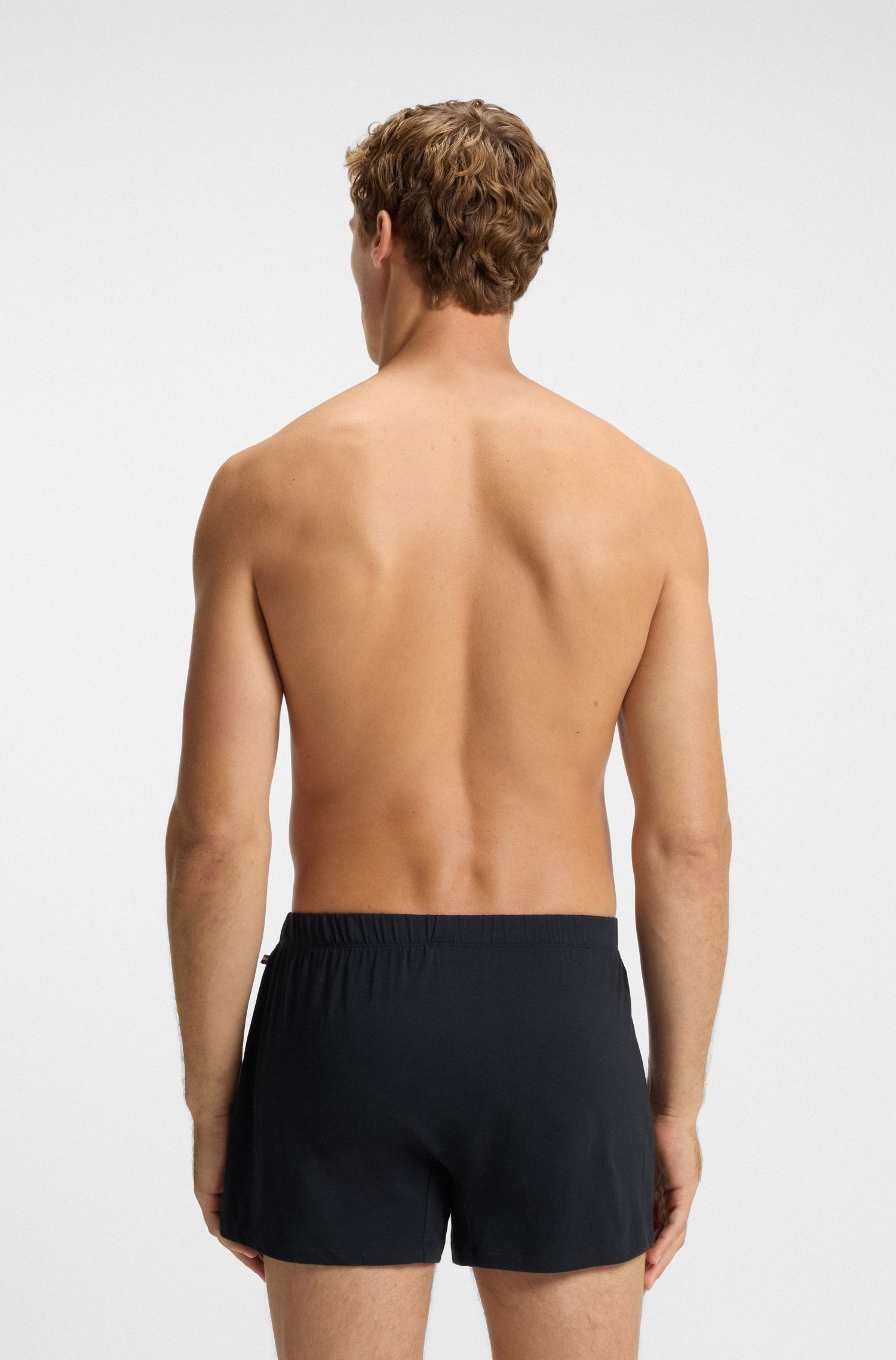 BOSS - Bộ hai quần đùi boxer cotton co giãn