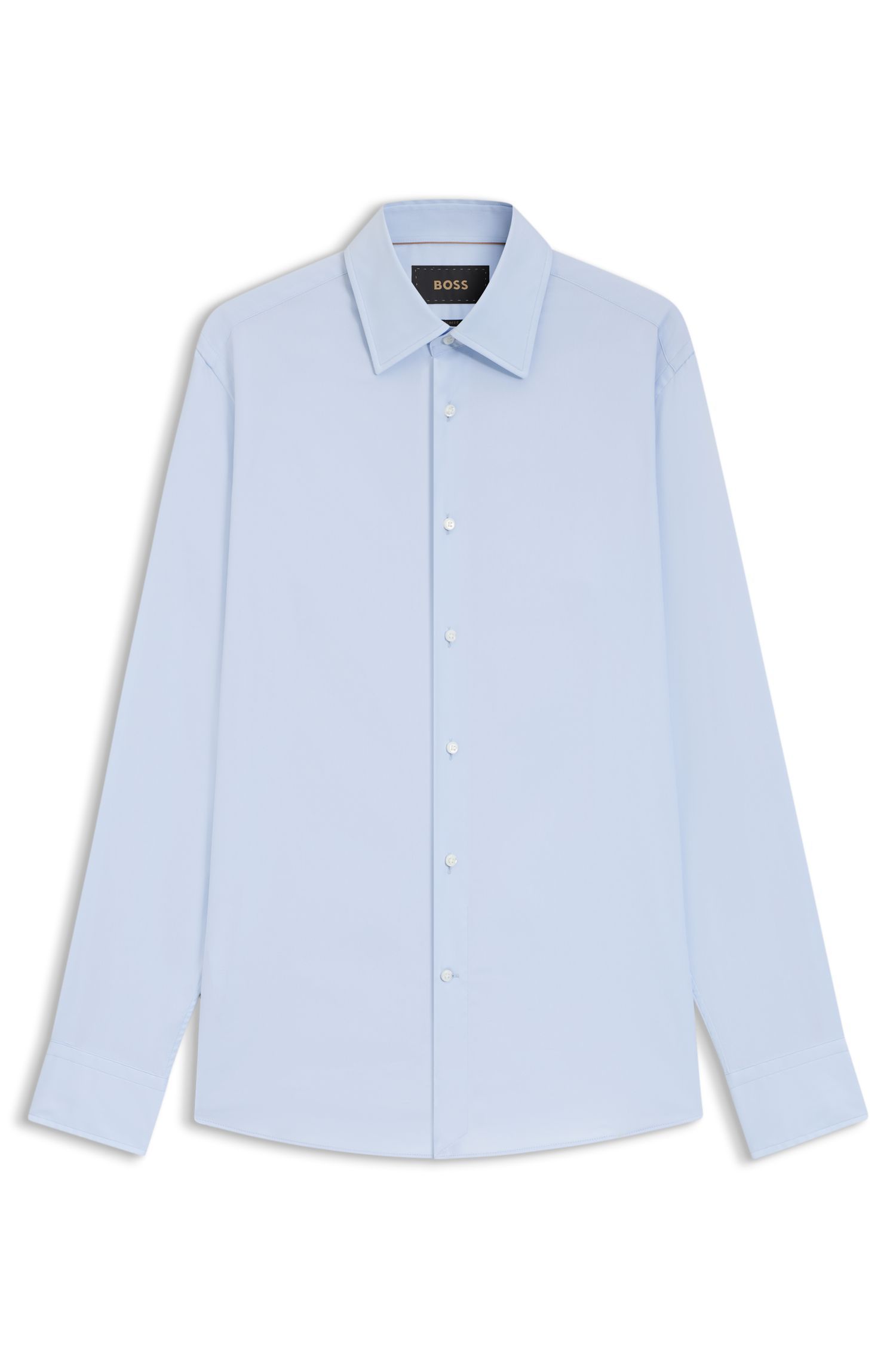 BOSS - Áo sơ mi dáng slim fit vải cotton Ý