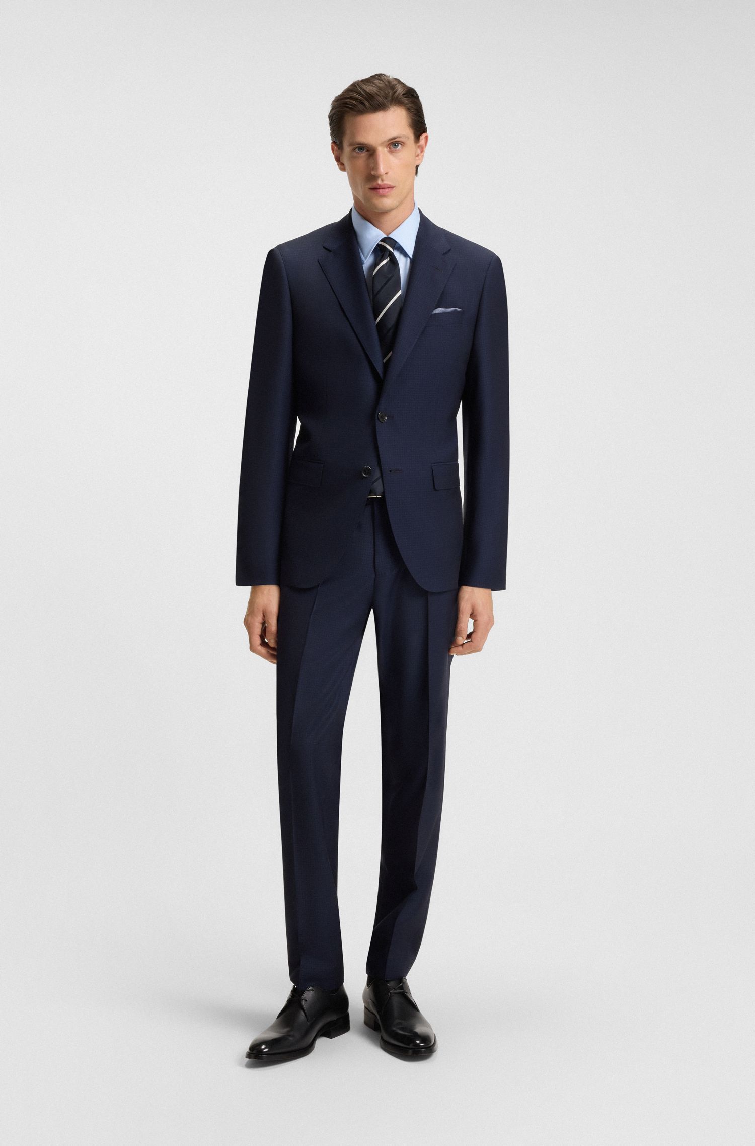 BOSS - Áo sơ mi dáng slim fit vải cotton Ý
