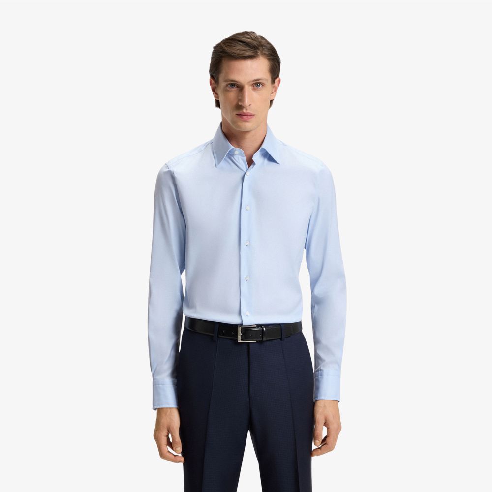 BOSS - Áo sơ mi dáng slim fit vải cotton Ý