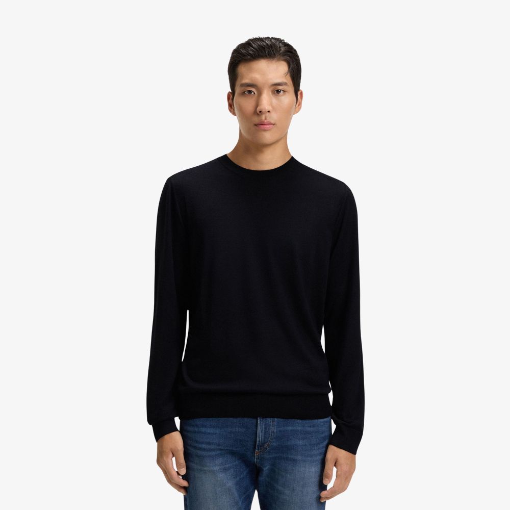 BOSS - Áo len dệt bằng len, lụa và cashmere