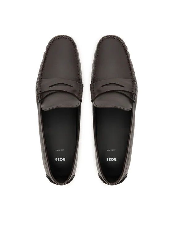 BOSS - Giày moccasins da đế driver