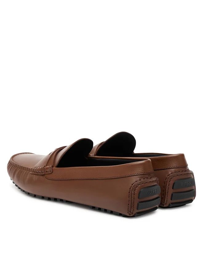 BOSS - Giày moccasins da đế driver