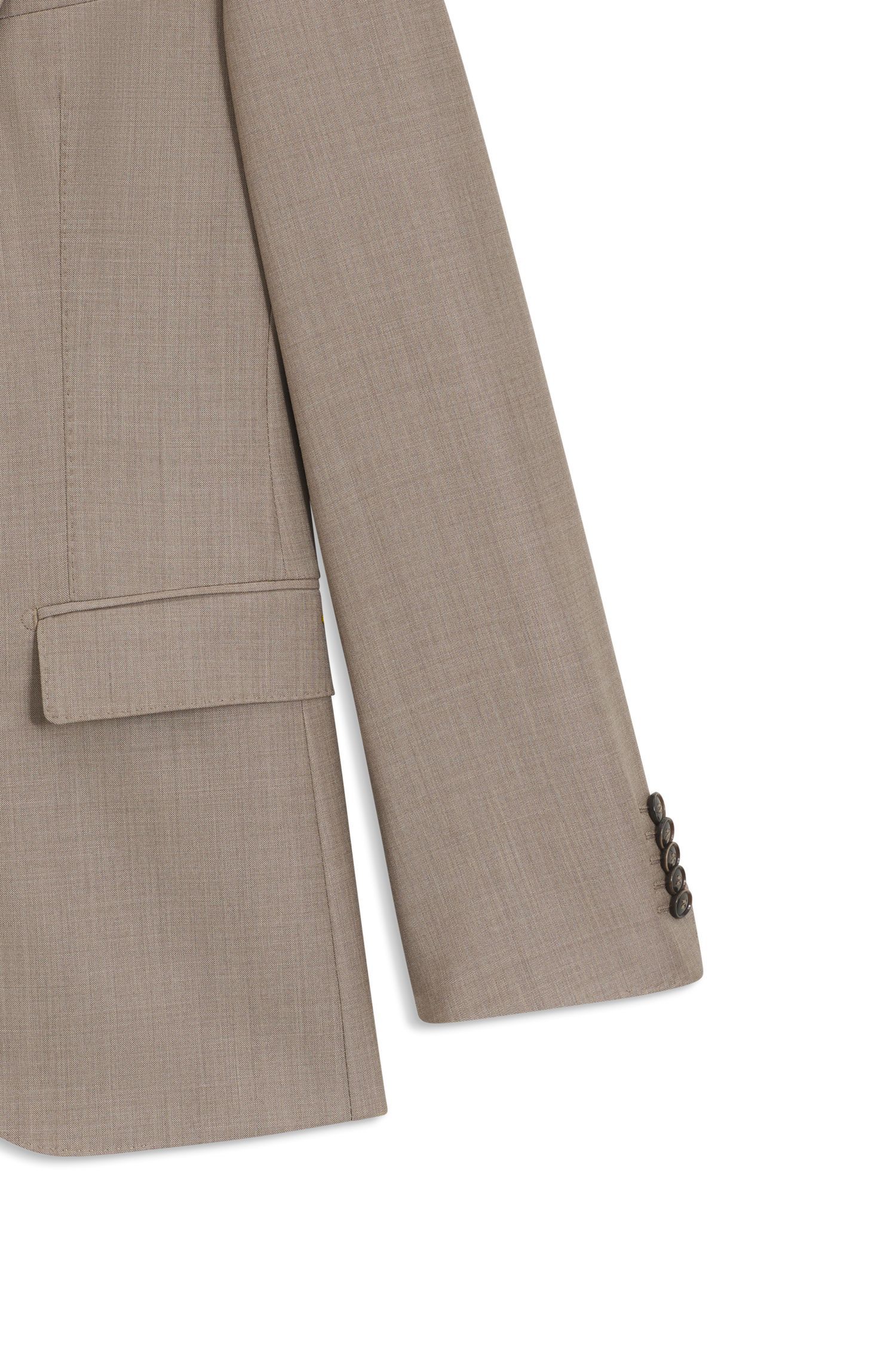 BOSS - Bộ suit 2 món đồ dáng slim fit len nguyên chất