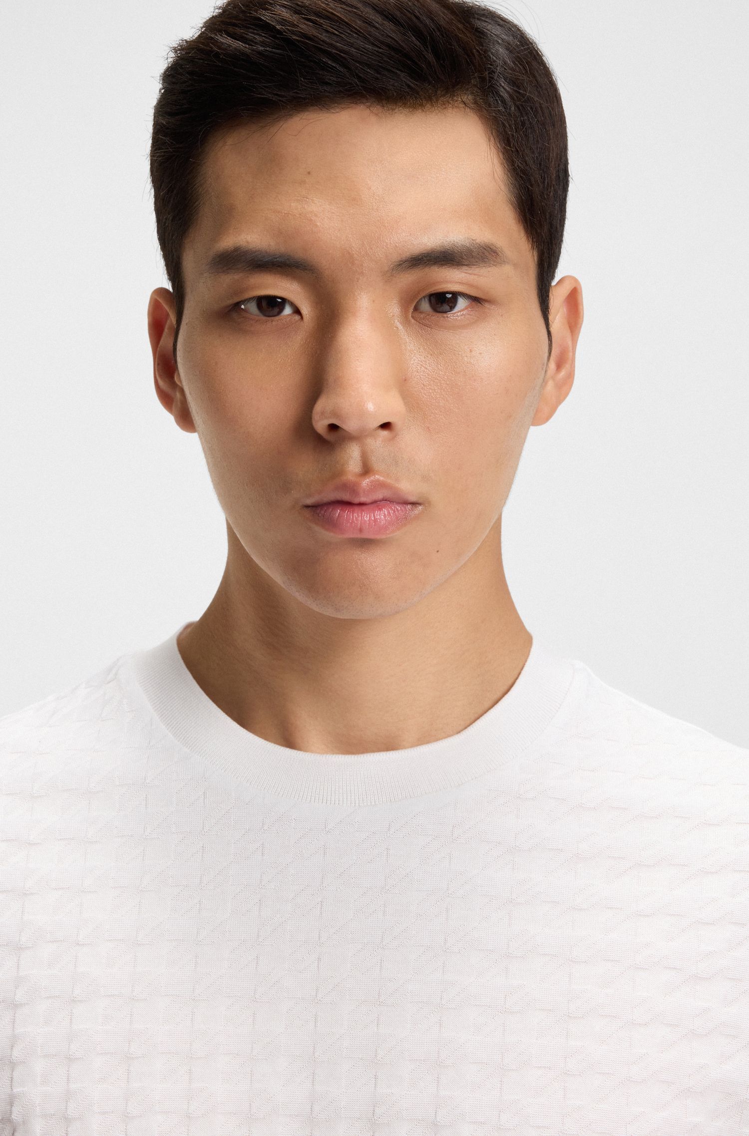 BOSS - Áo thun vải cotton mercerised Porsche x BOSS họa tiết nanh sói