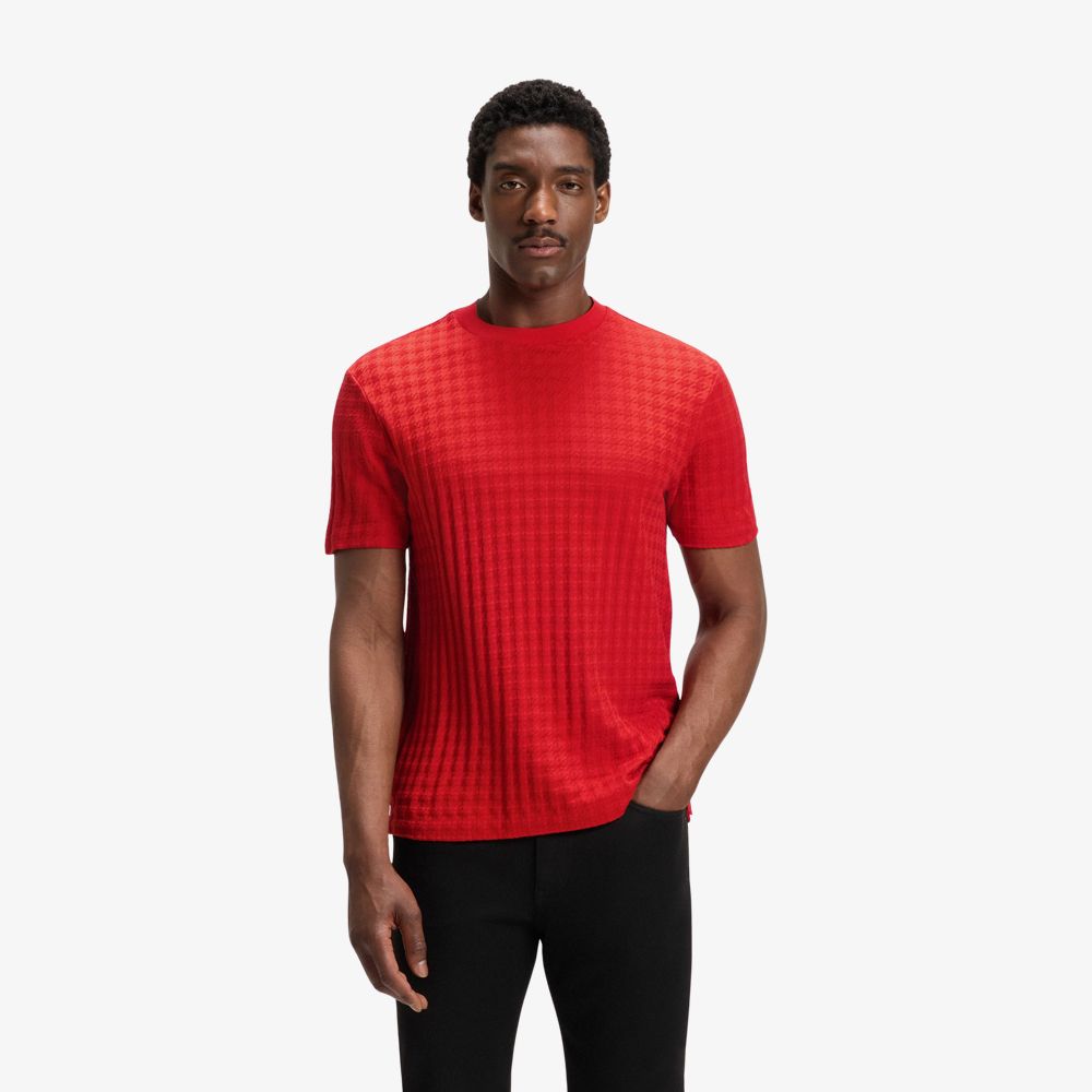 BOSS - Áo thun vải cotton mercerised Porsche x BOSS họa tiết nanh sói