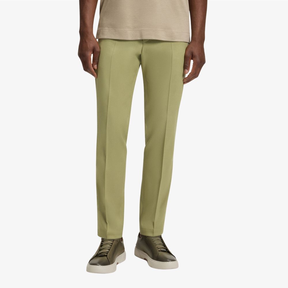 BOSS - Quần âu dáng slim fit vải cotton 2 mặt co giãn