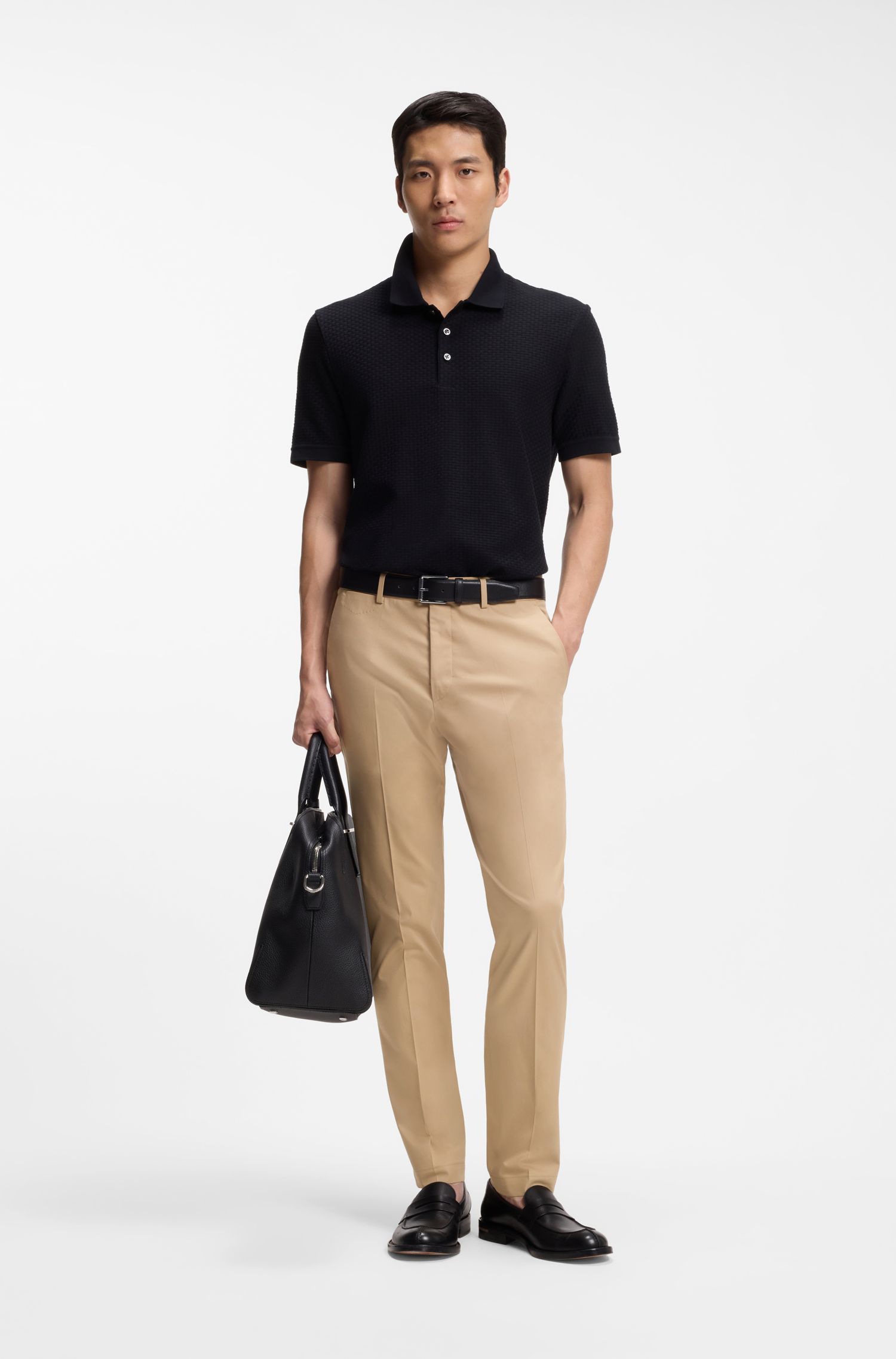 BOSS - Quần âu cotton pha lụa