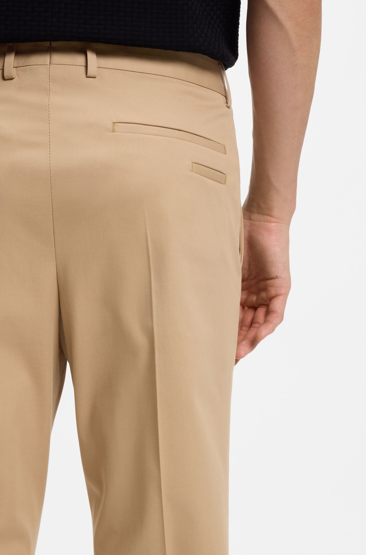 BOSS - Quần âu cotton pha lụa