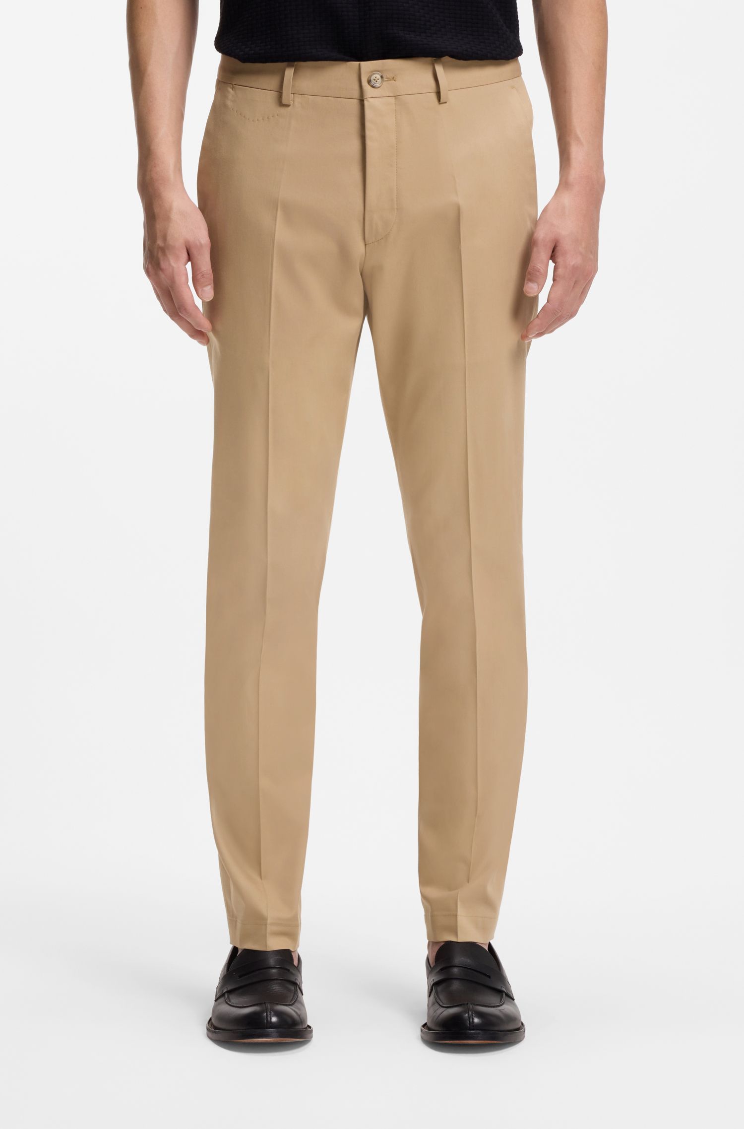 BOSS - Quần âu cotton pha lụa