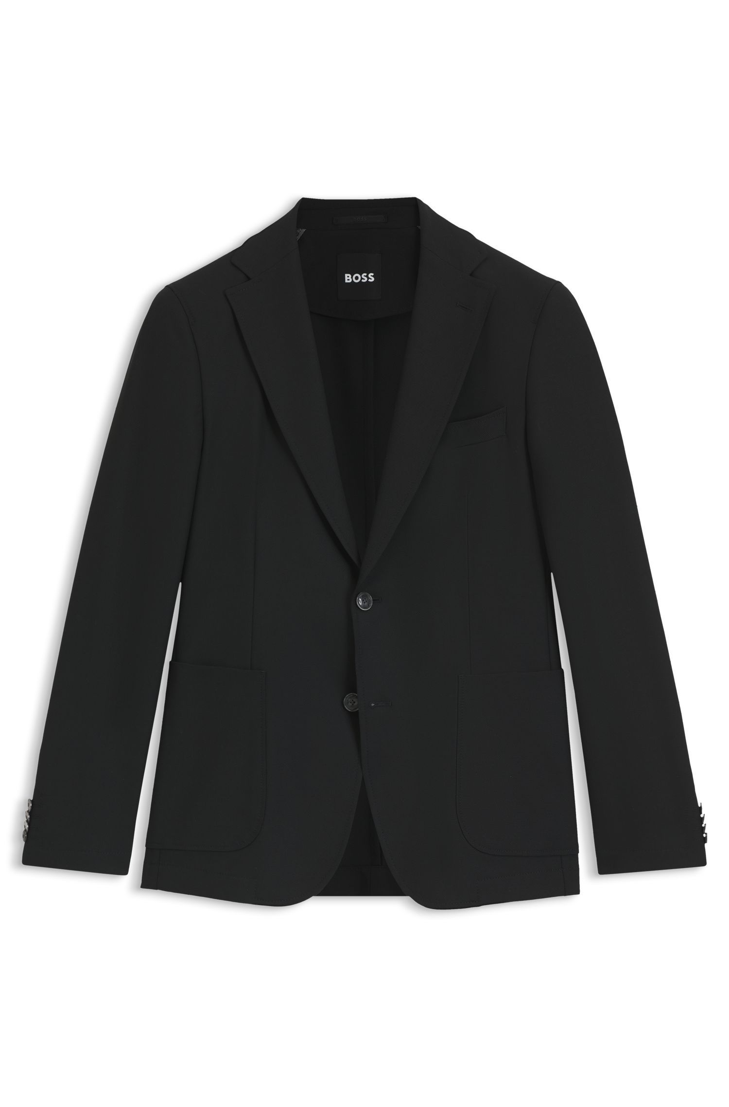 BOSS - Áo khoác dáng slim fit vải cotton co giãn giặt máy được