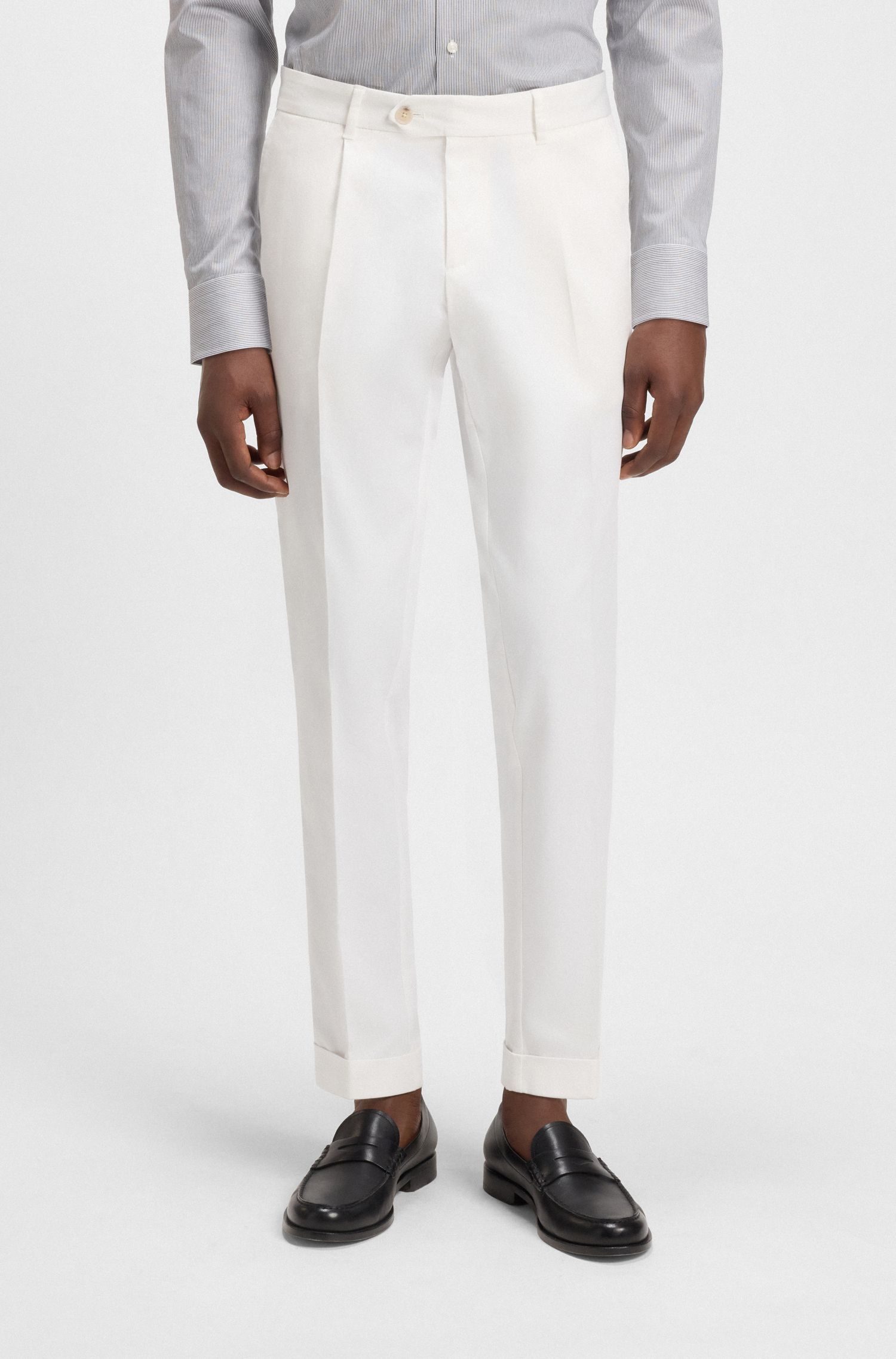Quần âu dáng slim fit vải cotton co giãn thoải mái
