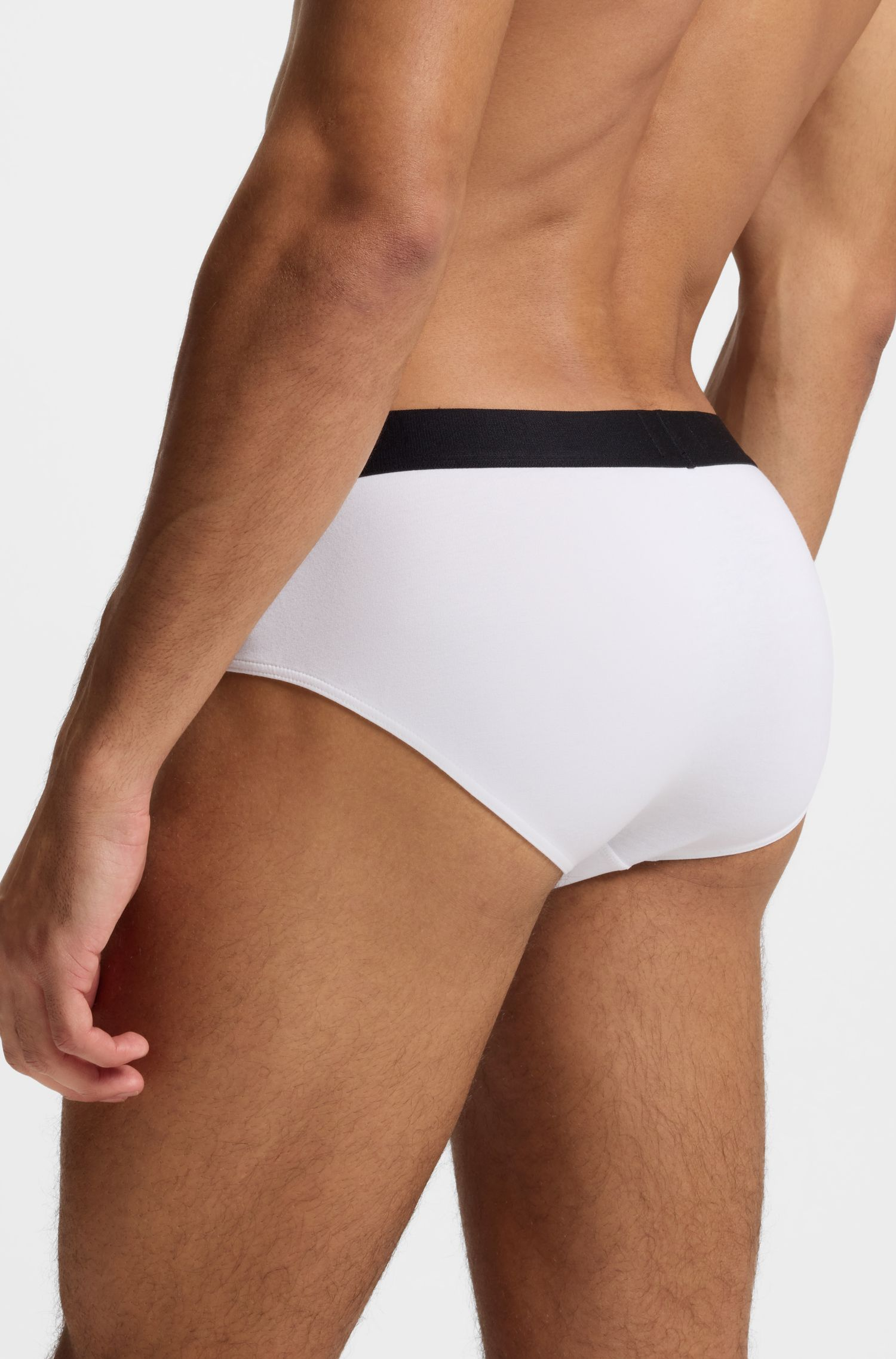 BOSS - Bộ 3 quần lót dáng briefs co giãn cotton có logo