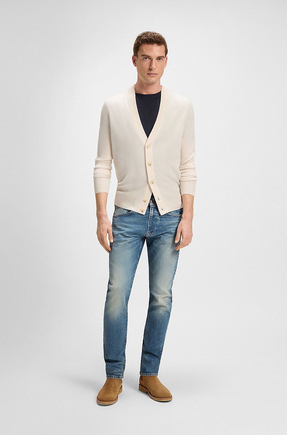 BOSS - BECKHAM x BOSS Giày Chelsea boots da lộn