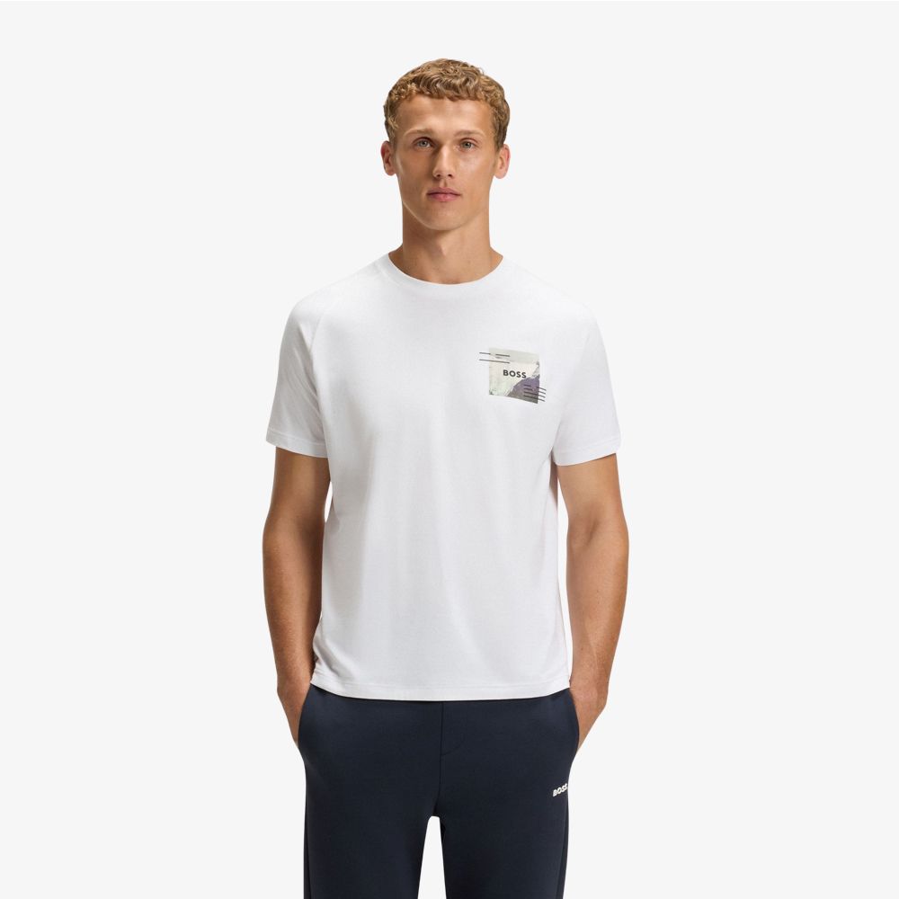 BOSS - Áo thun dáng relaxed fit với chi tiết phản quang trang trí