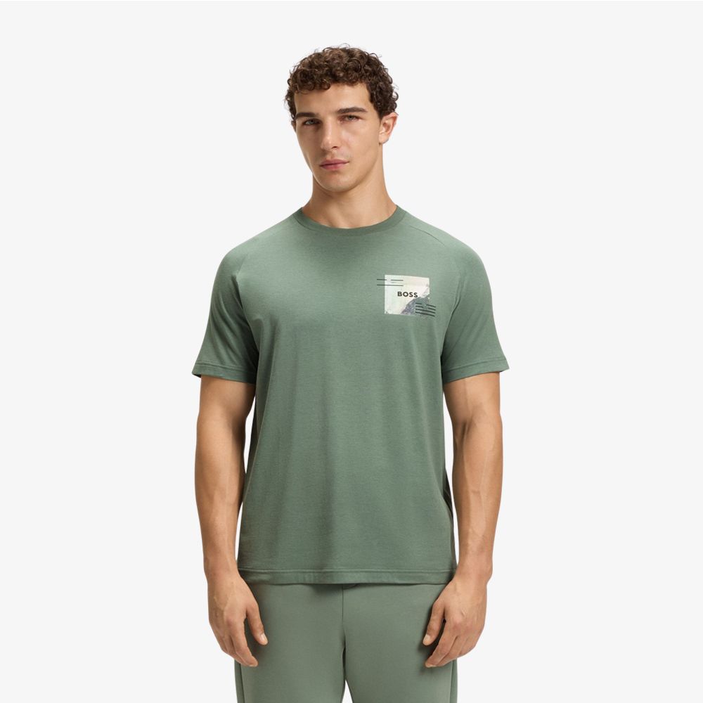 BOSS - Áo thun dáng relaxed fit với chi tiết phản quang trang trí