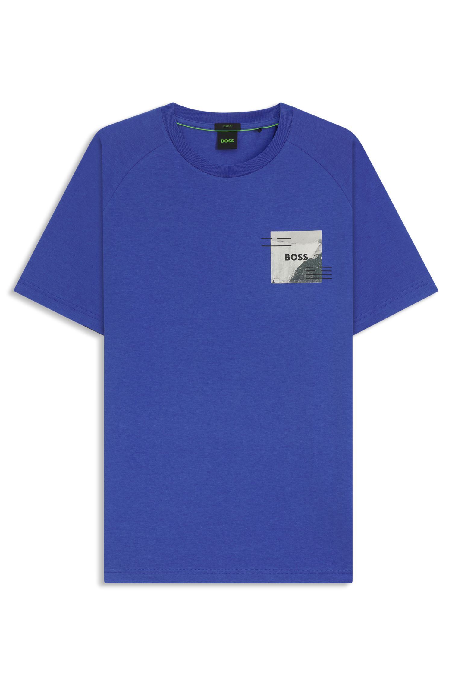 BOSS - Áo thun dáng relaxed fit với chi tiết phản quang trang trí