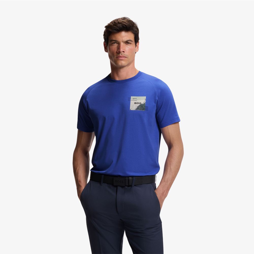 BOSS - Áo thun dáng relaxed fit với chi tiết phản quang trang trí