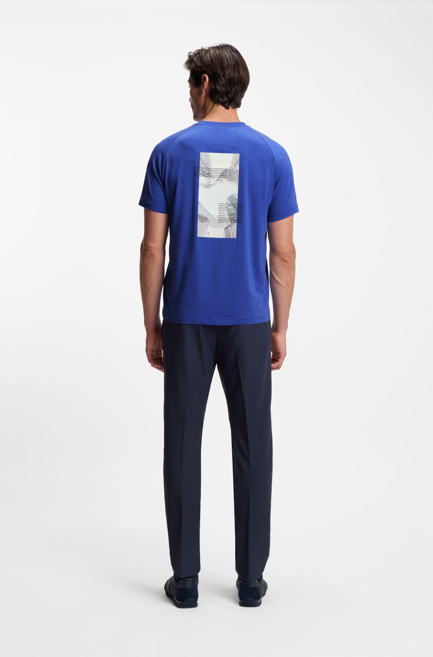 BOSS - Áo thun dáng relaxed fit với chi tiết phản quang trang trí