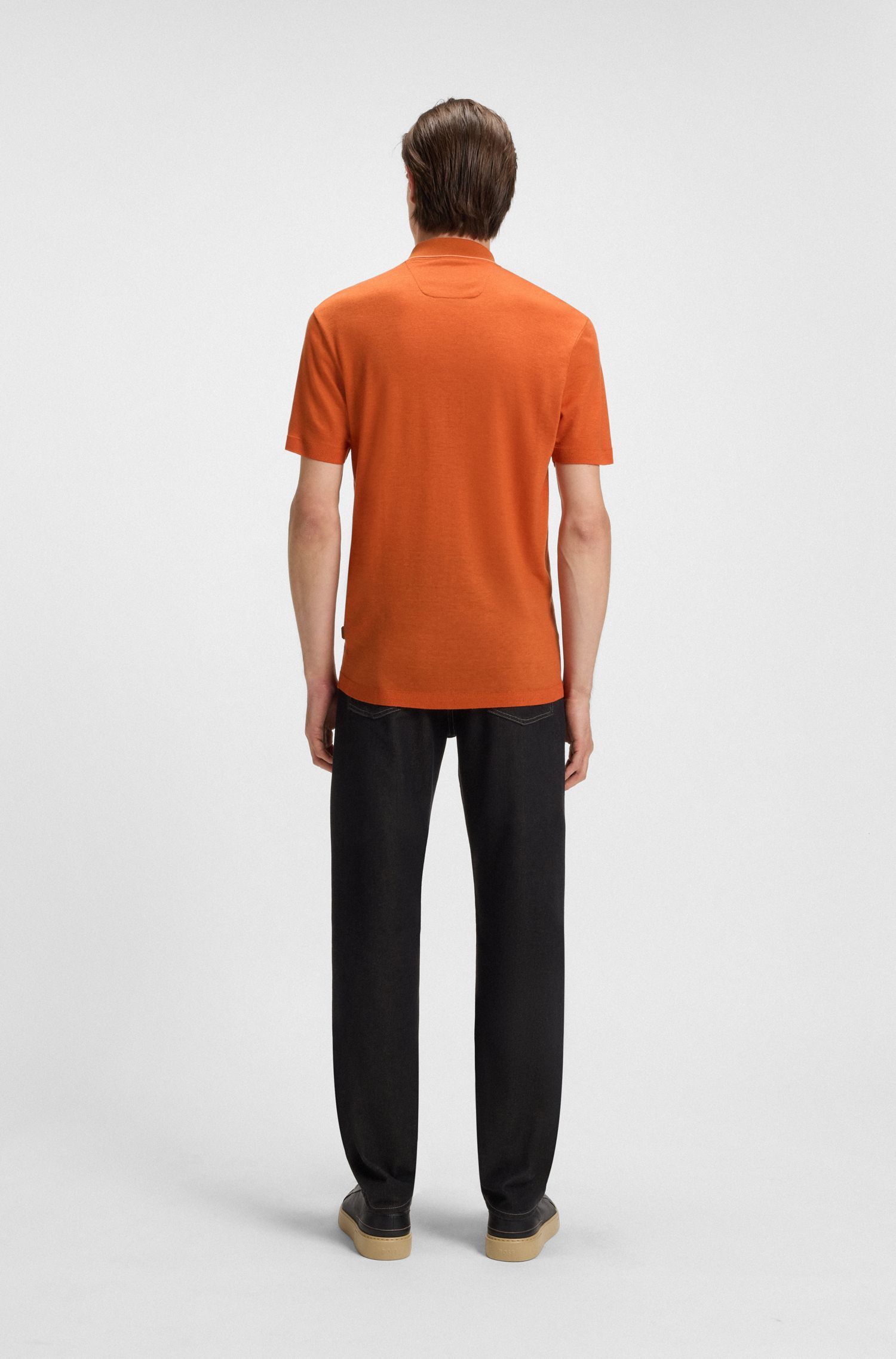 BOSS - Áo polo BOSS x ASTON MARTIN với logo da nubuck