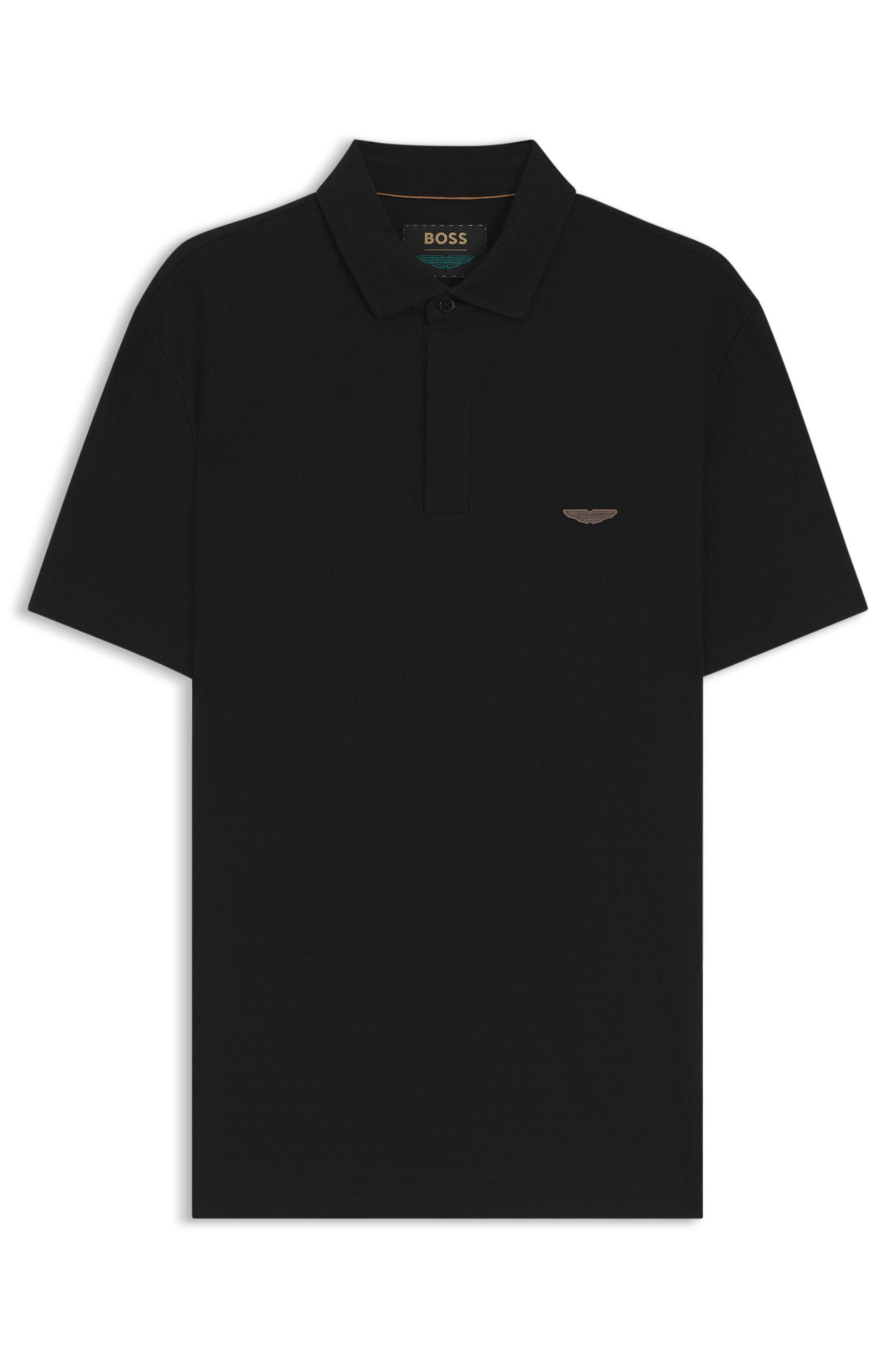 BOSS - Áo polo BOSS x ASTON MARTIN vải cotton pha lụa