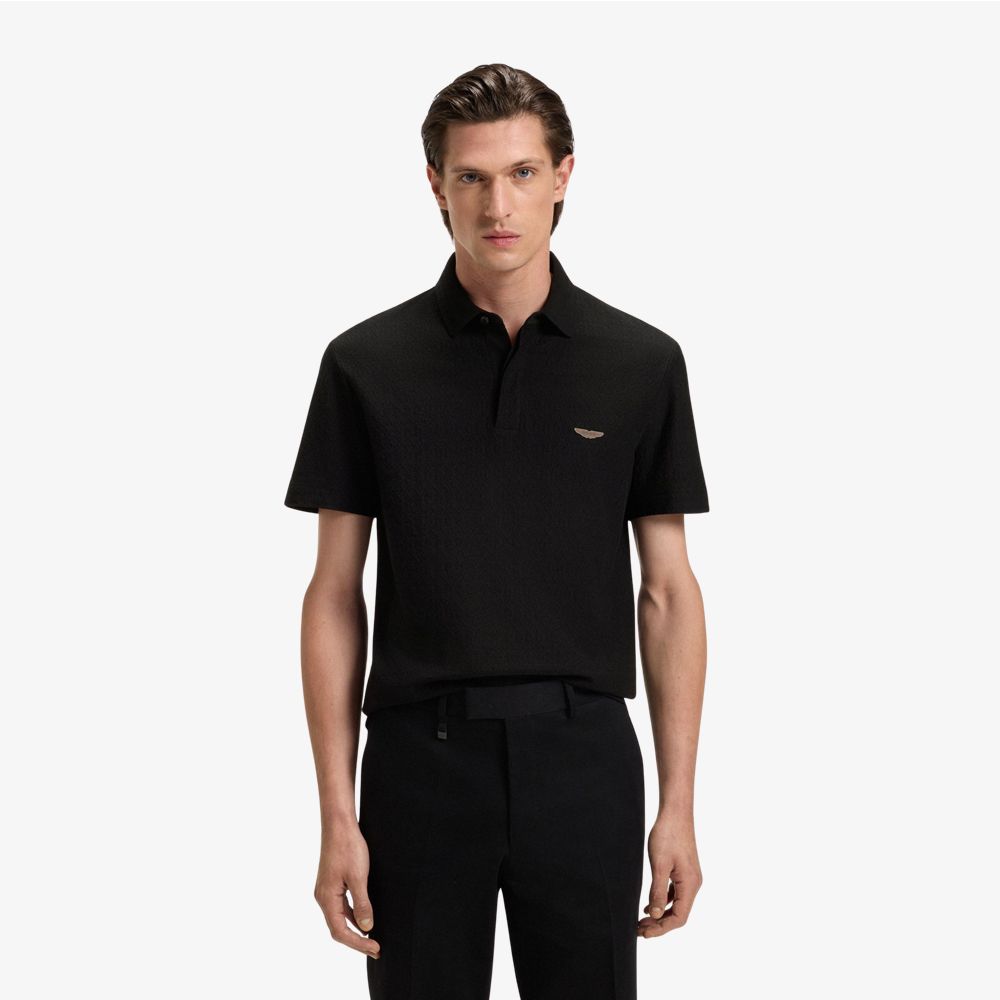 BOSS - Áo polo BOSS x ASTON MARTIN vải cotton pha lụa