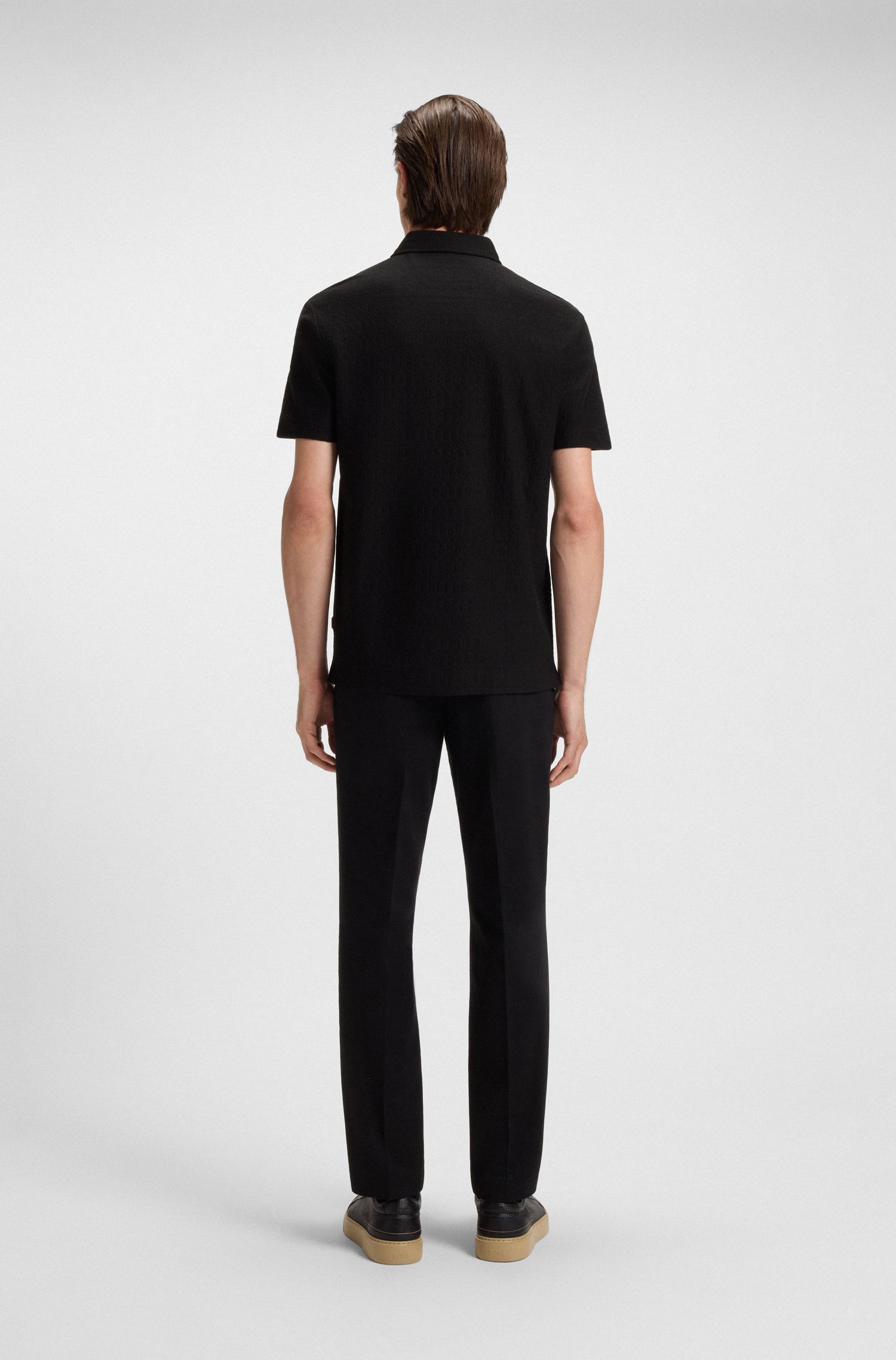 BOSS - Áo polo BOSS x ASTON MARTIN vải cotton pha lụa