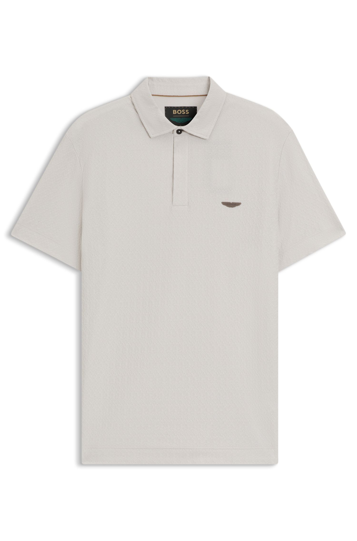 BOSS - Áo polo BOSS x ASTON MARTIN vải cotton pha lụa
