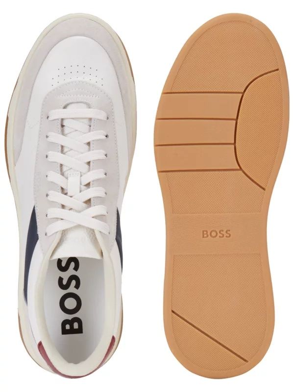 BOSS - Giày sneakers da Baltimore với chi tiết logo