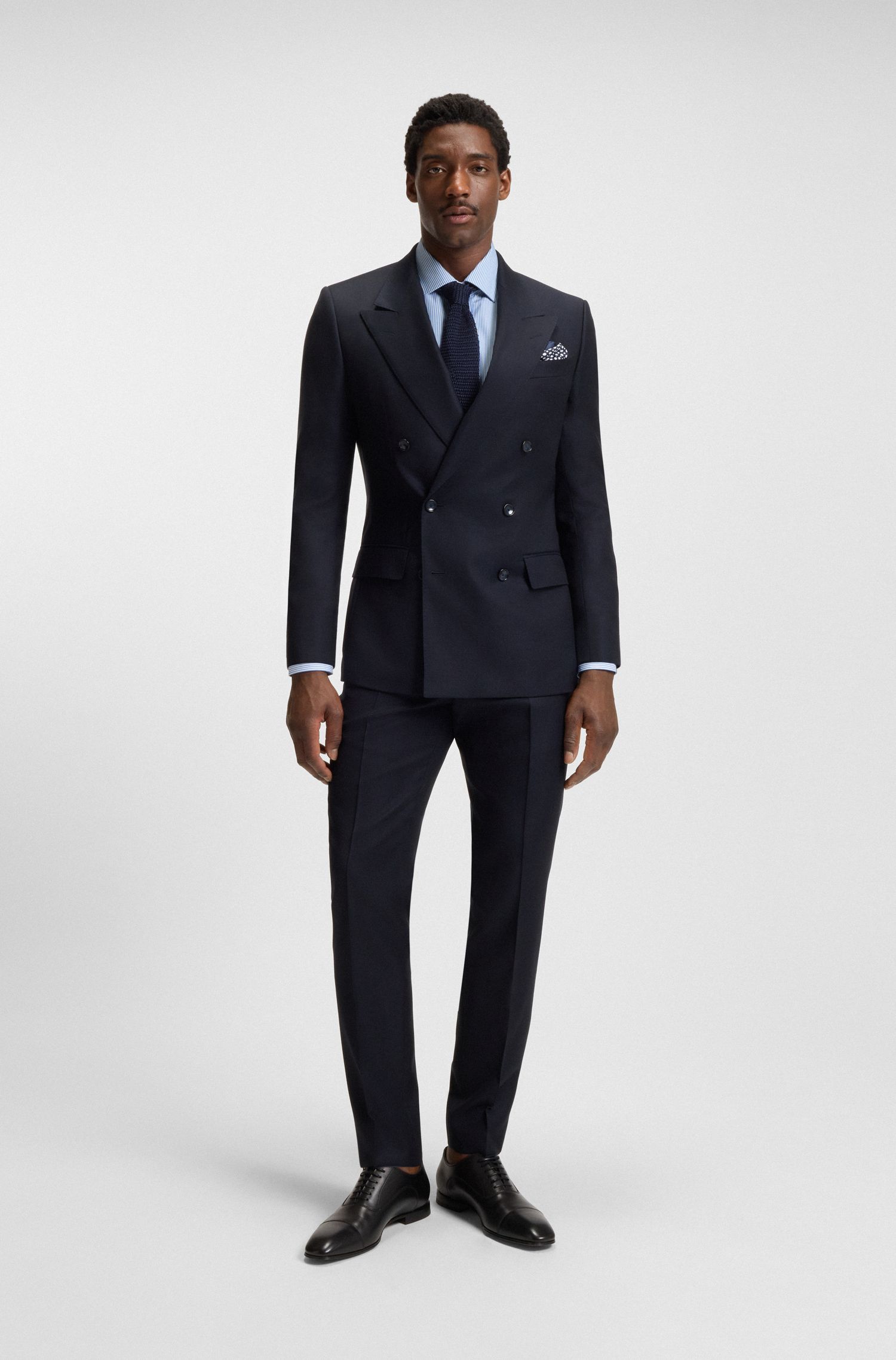 BOSS - BECKHAM x BOSS Áo sơ mi cotton poplin dáng slim fit