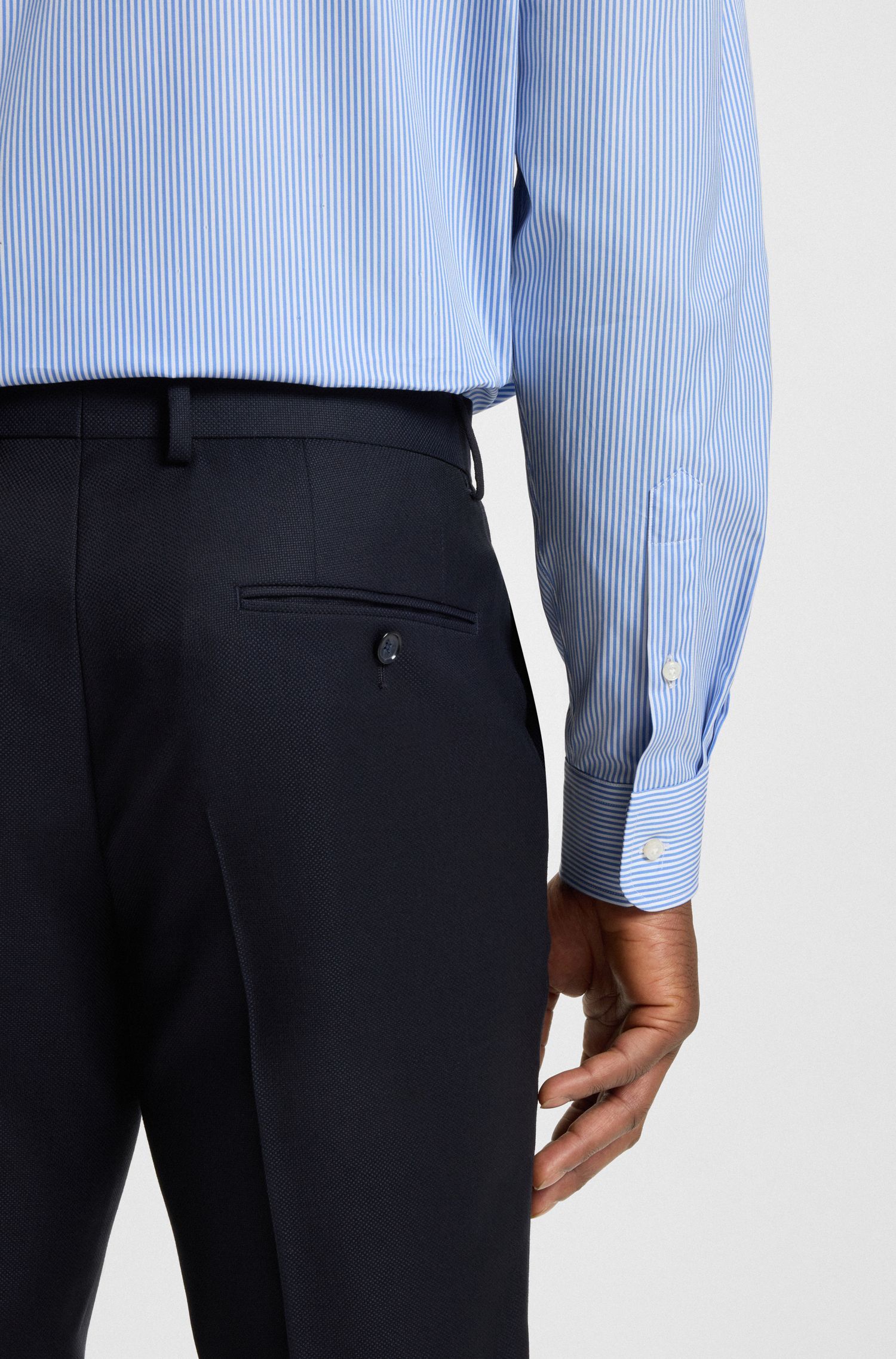 BOSS - BECKHAM x BOSS Áo sơ mi cotton poplin dáng slim fit