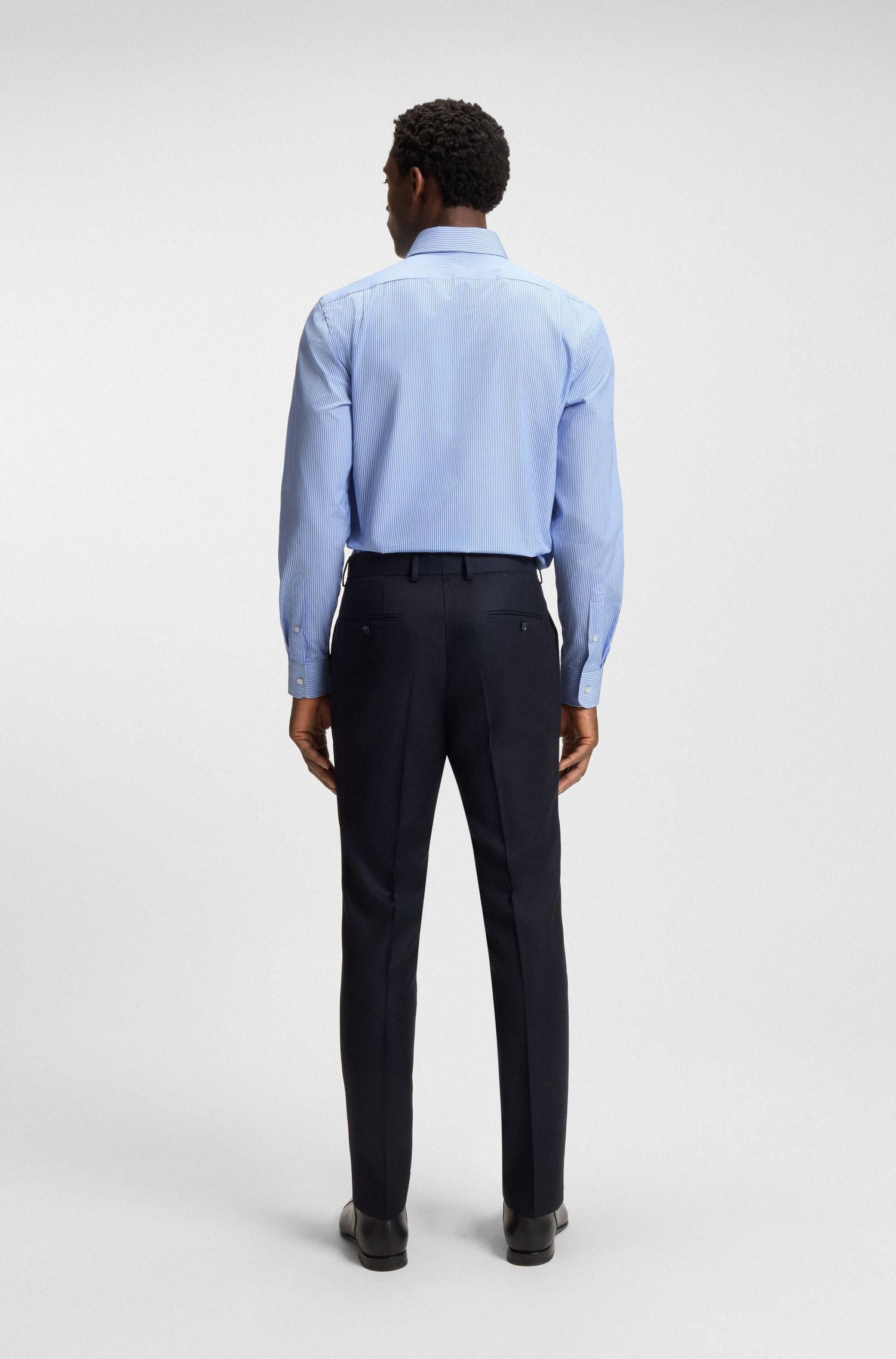 BOSS - BECKHAM x BOSS Áo sơ mi cotton poplin dáng slim fit