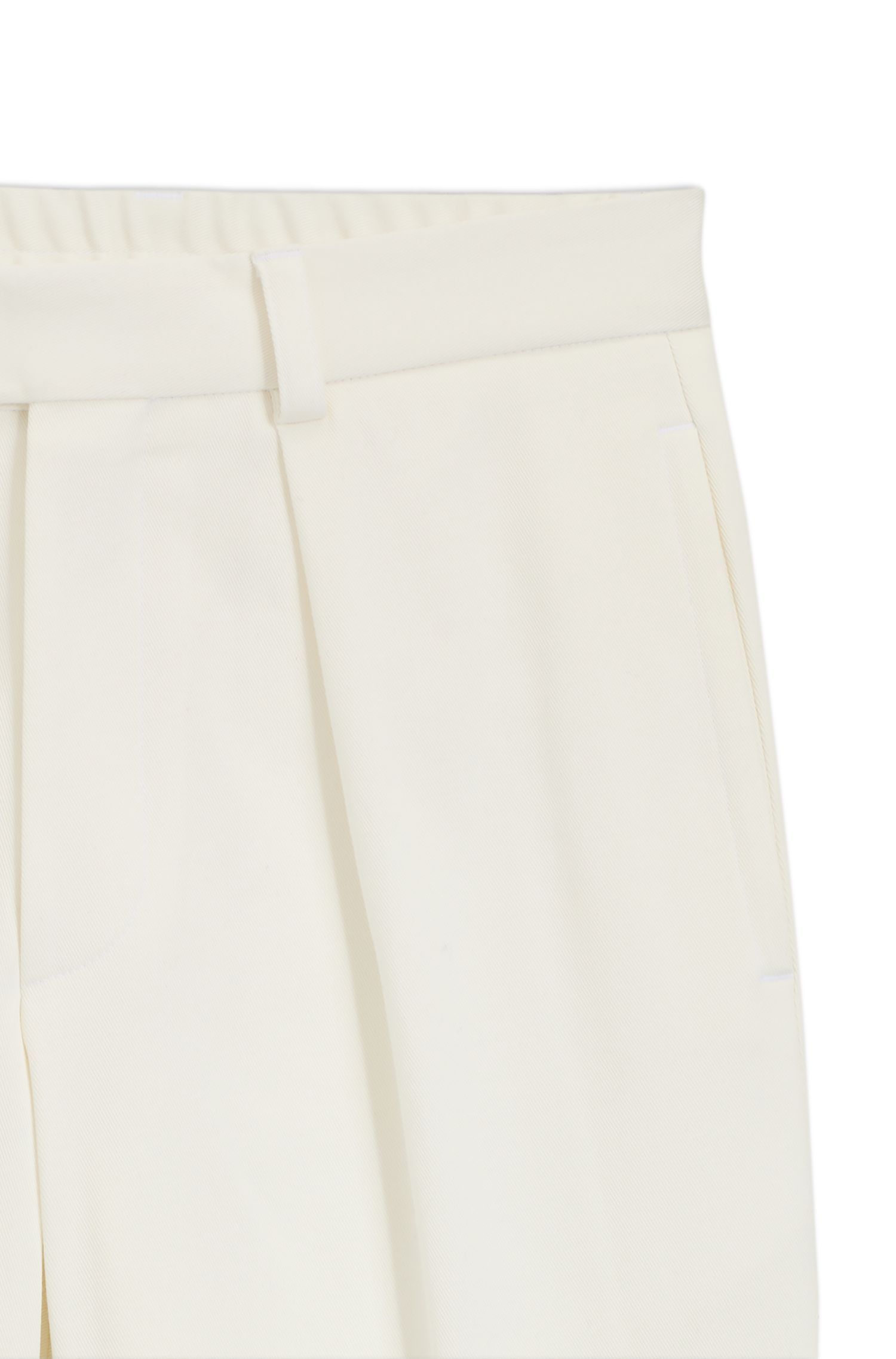 BOSS - Quần âu dáng slim fit vải cotton co giãn BECKHAM x BOSS