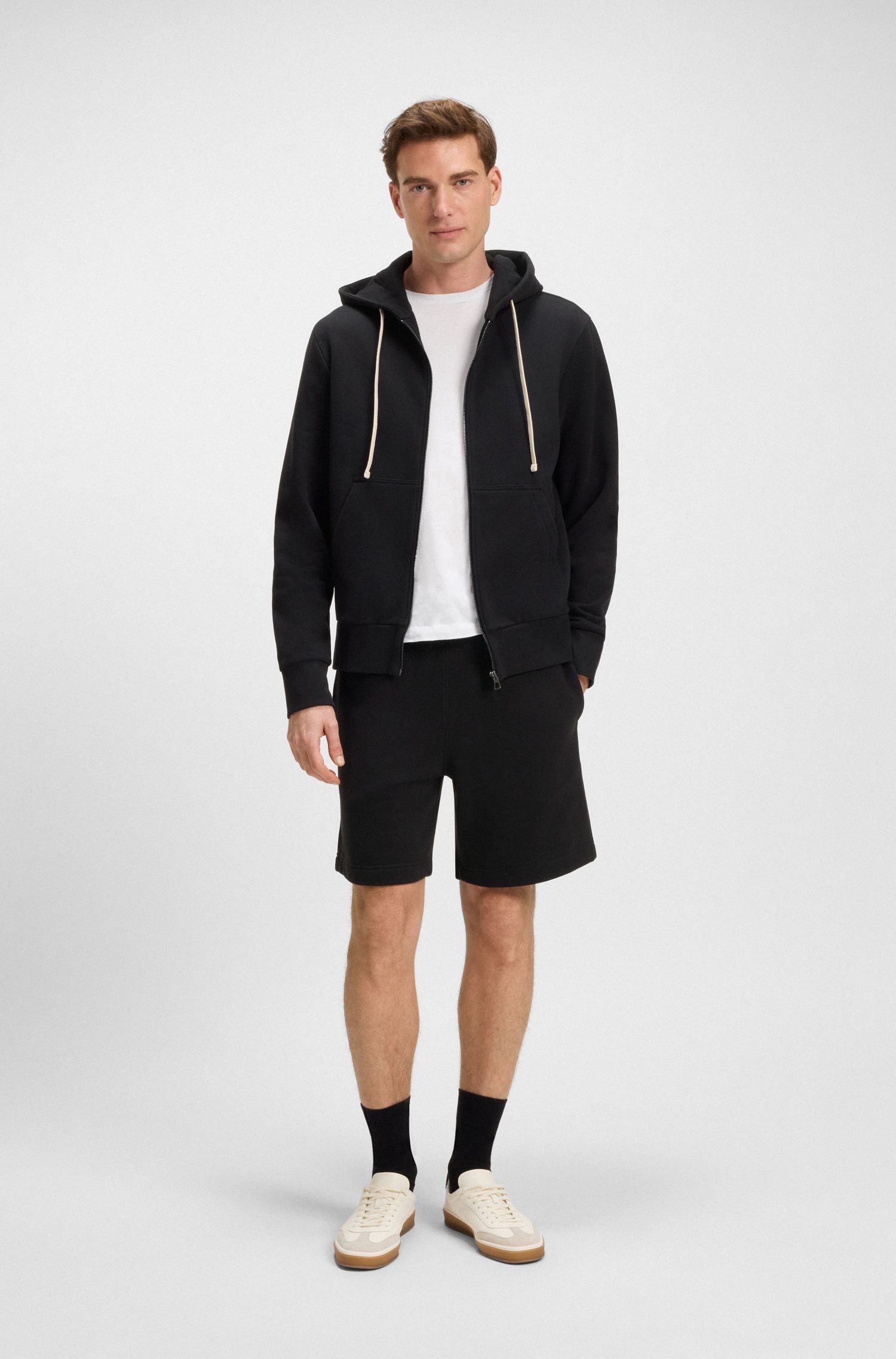 BOSS - BECKHAM x BOSS Quần short dáng rộng vải terry cotton