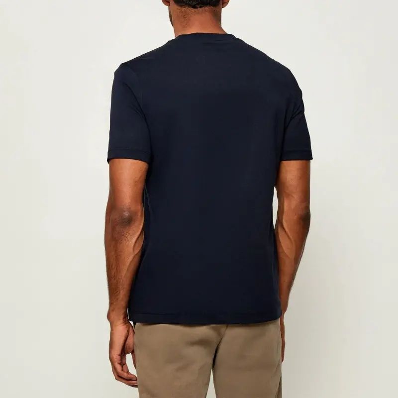 BOSS - Áo thun cotton in họa tiết