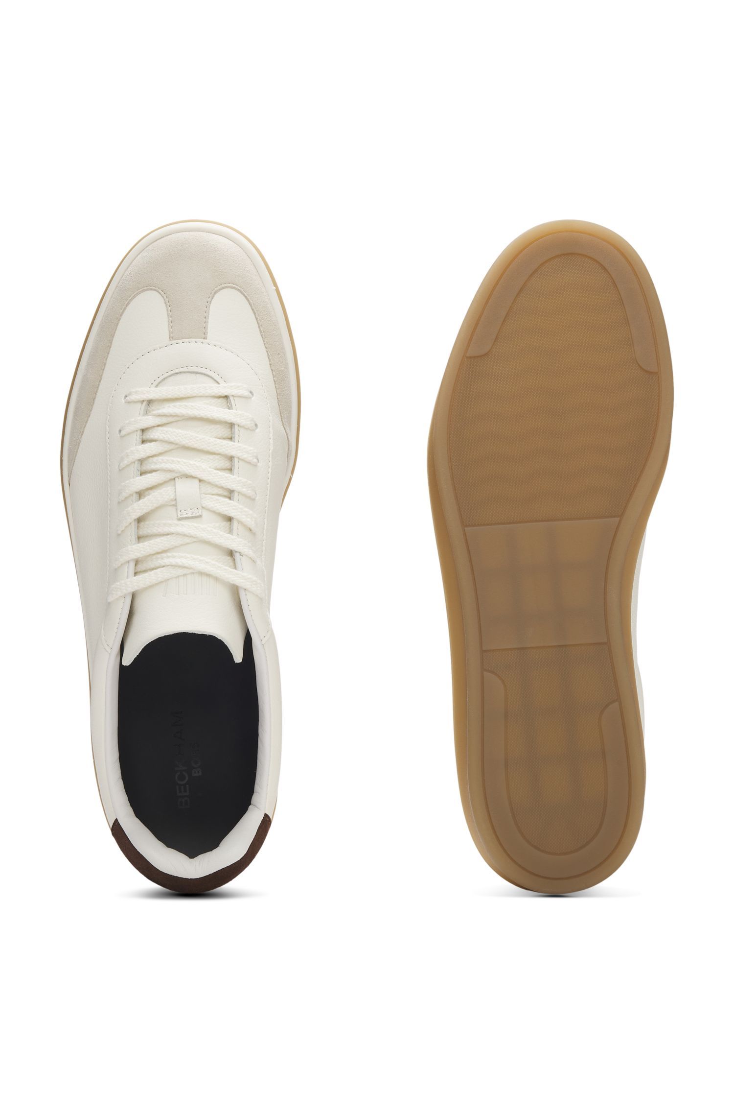 BOSS - BECKHAM x BOSS Giày thể thao da viền da lộn