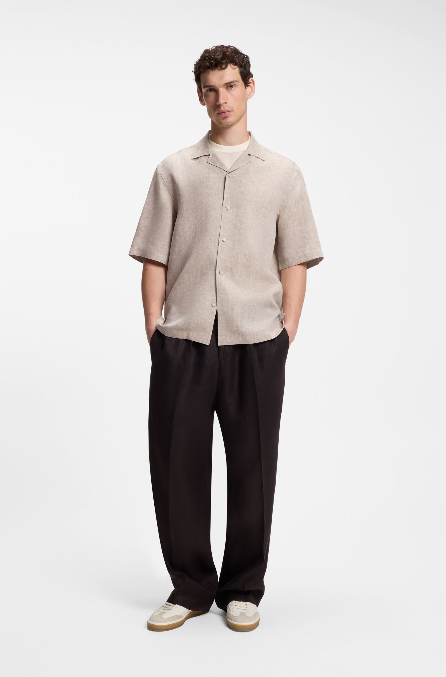 BOSS - BECKHAM x BOSS Giày thể thao da viền da lộn