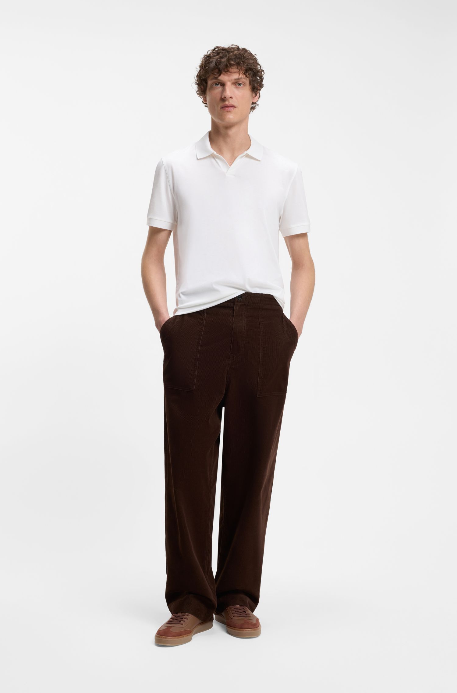 BOSS - BECKHAM x BOSS Giày thể thao da viền da lộn