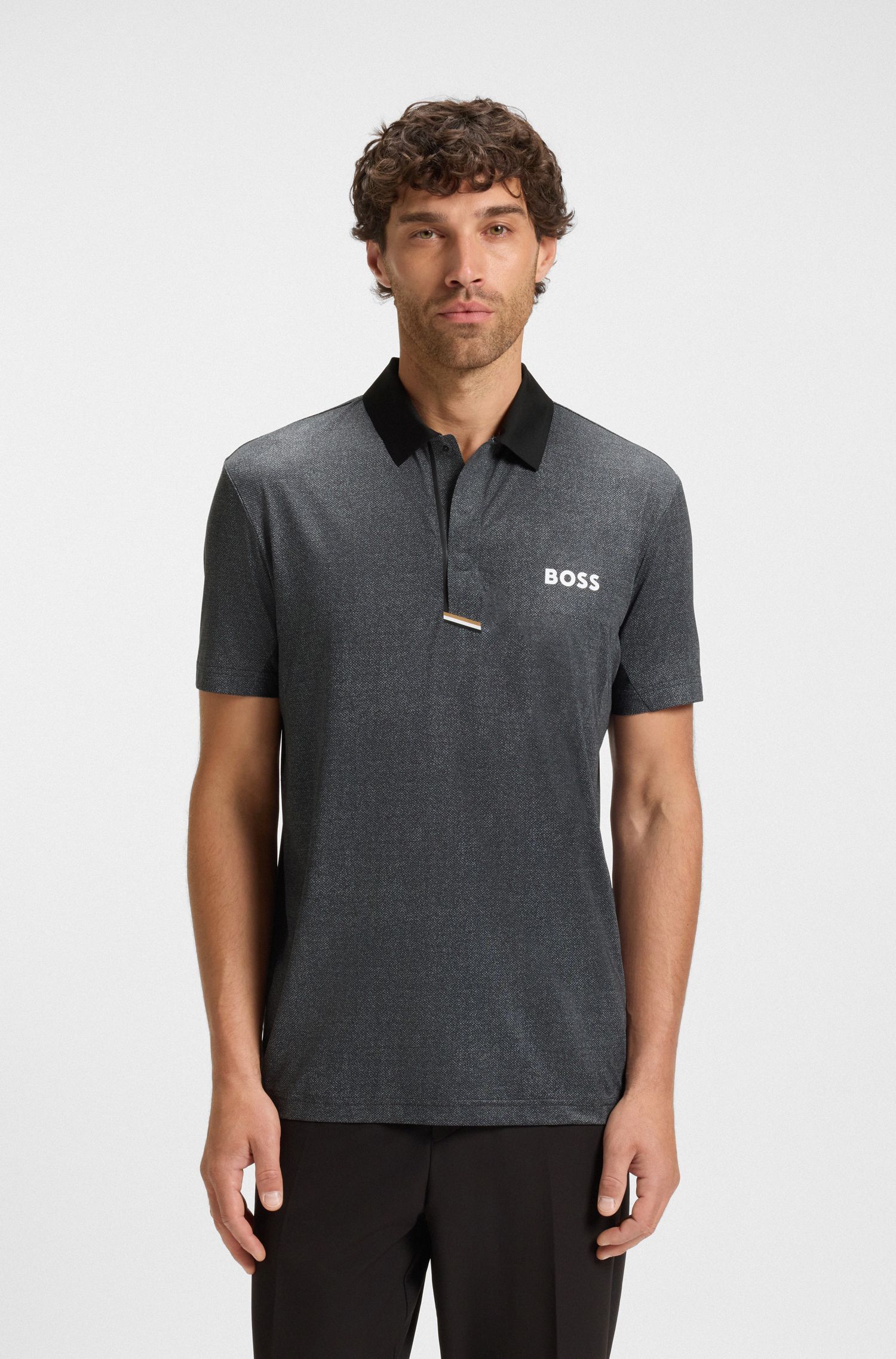 BOSS - Áo polo Paddy thể thao vải jersey co giãn nhanh khô