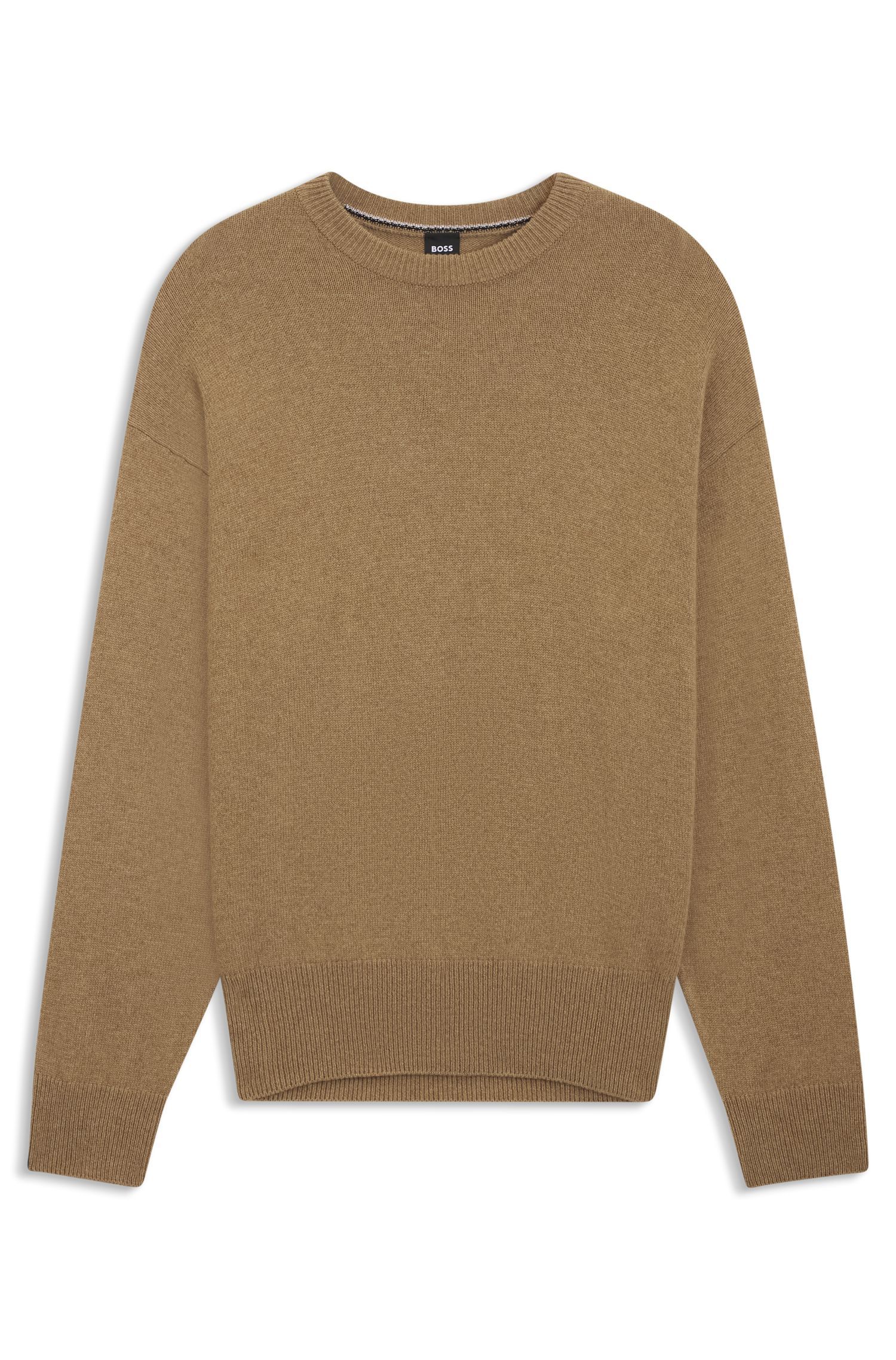 BOSS - Áo len dáng relaxed fit chất liệu len virgin